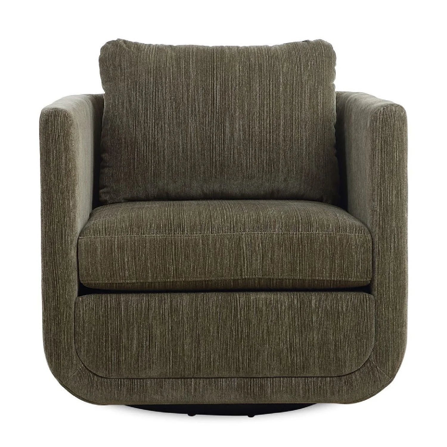 Luxury Chenille Rounded Swivel Accent Chair Modern Italian Style for Villa