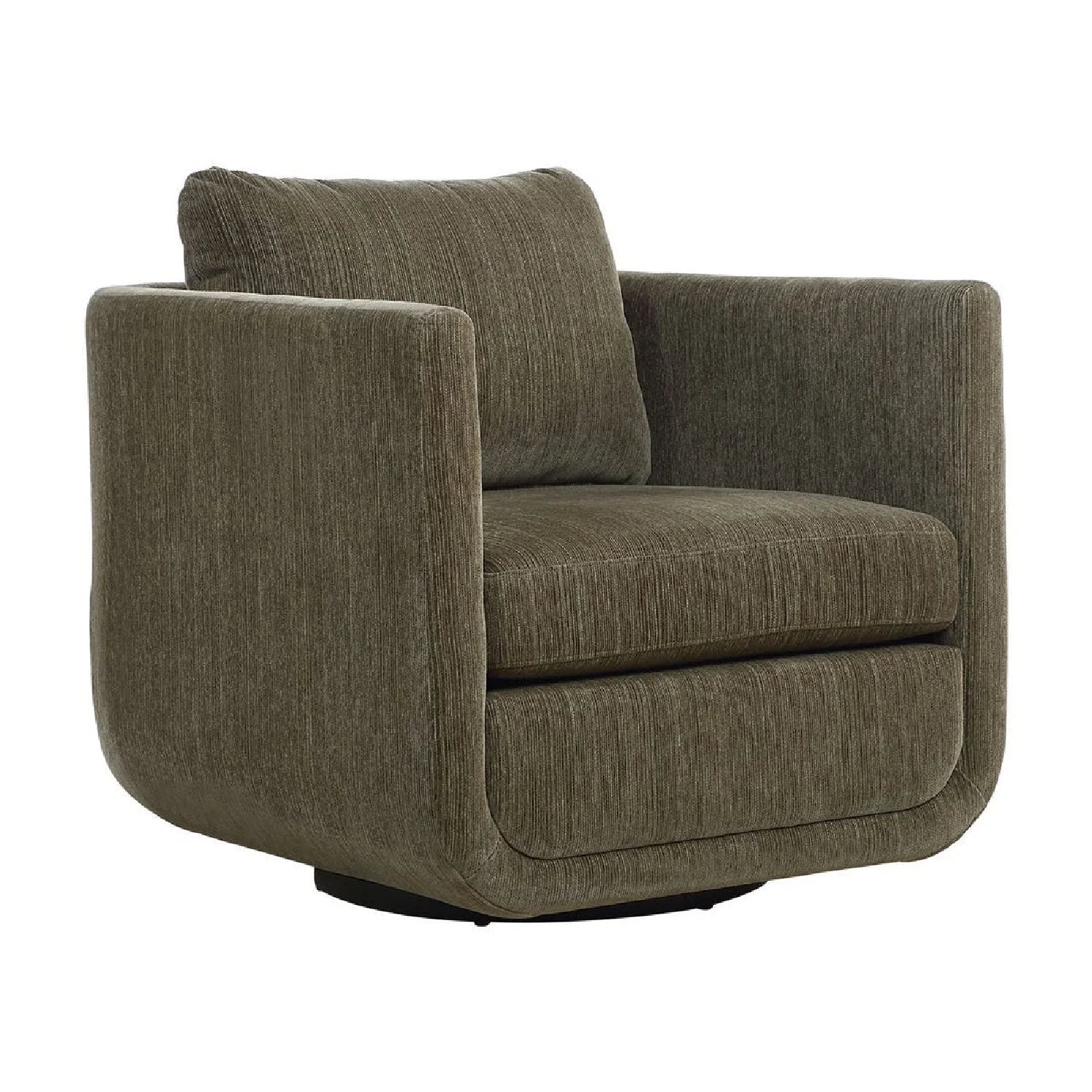 Luxury Chenille Rounded Swivel Accent Chair Modern Italian Style for Villa