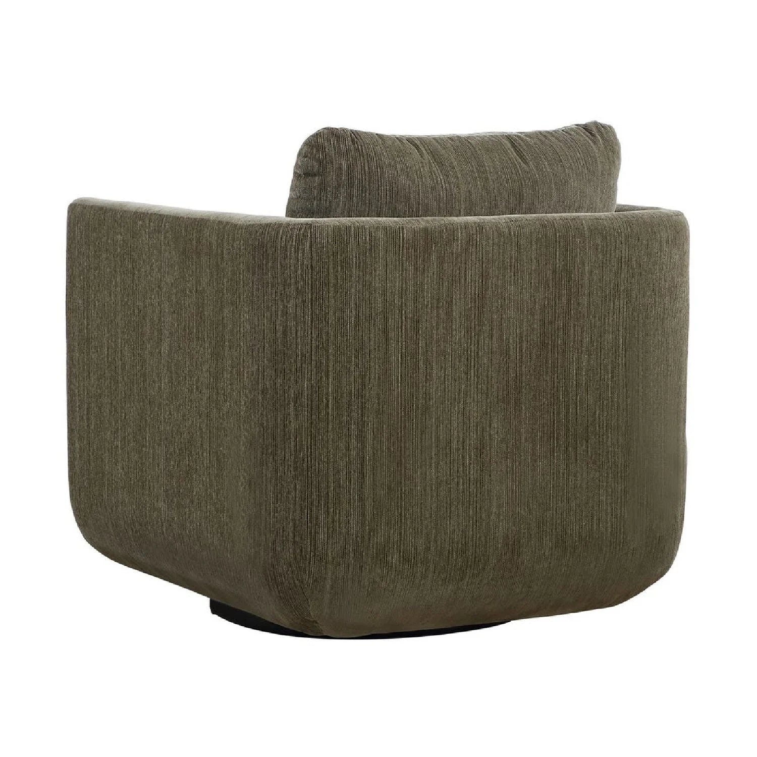 Luxury Chenille Rounded Swivel Accent Chair Modern Italian Style for Villa