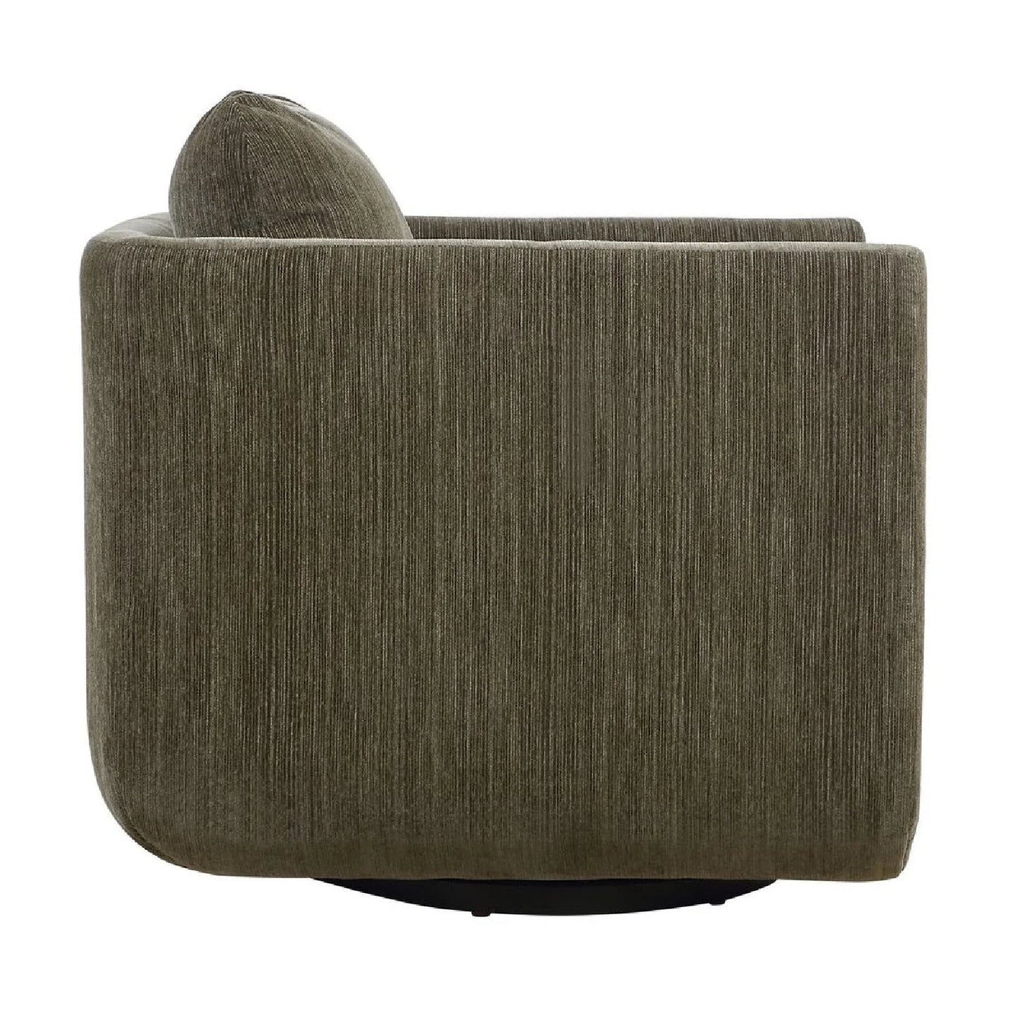 Luxury Chenille Rounded Swivel Accent Chair Modern Italian Style for Villa