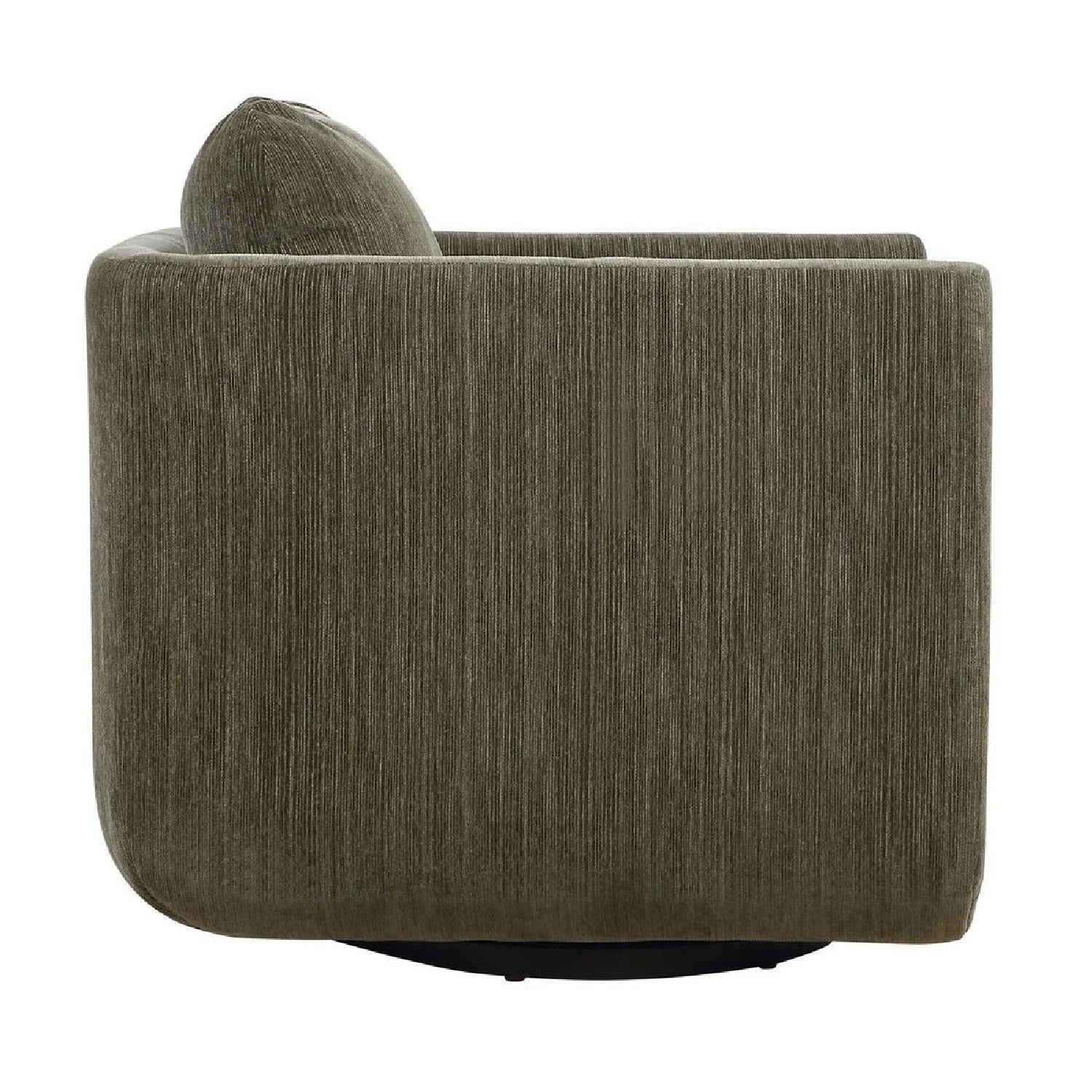 Luxury Chenille Rounded Swivel Accent Chair Modern Italian Style for Villa