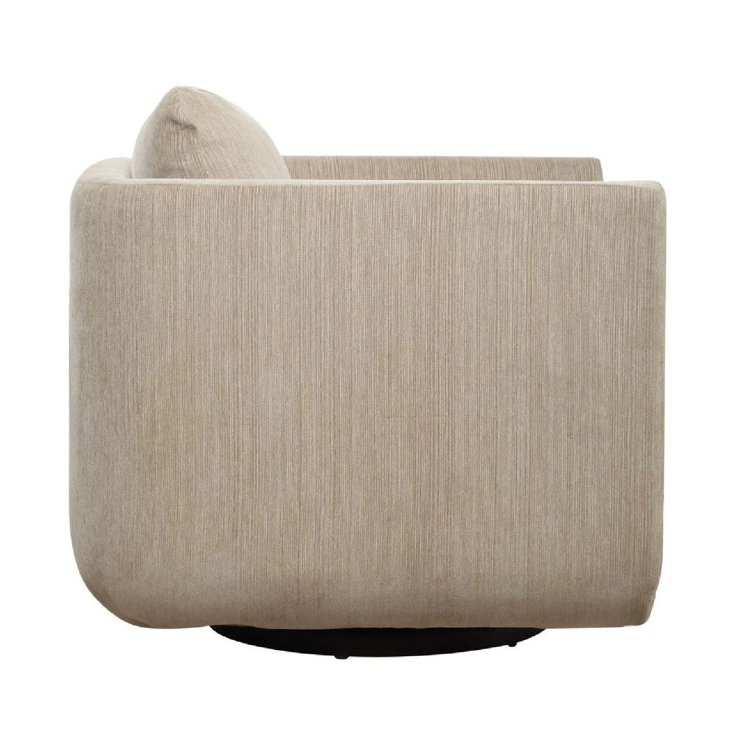 Luxury Chenille Rounded Swivel Accent Chair Modern Italian Style for Villa