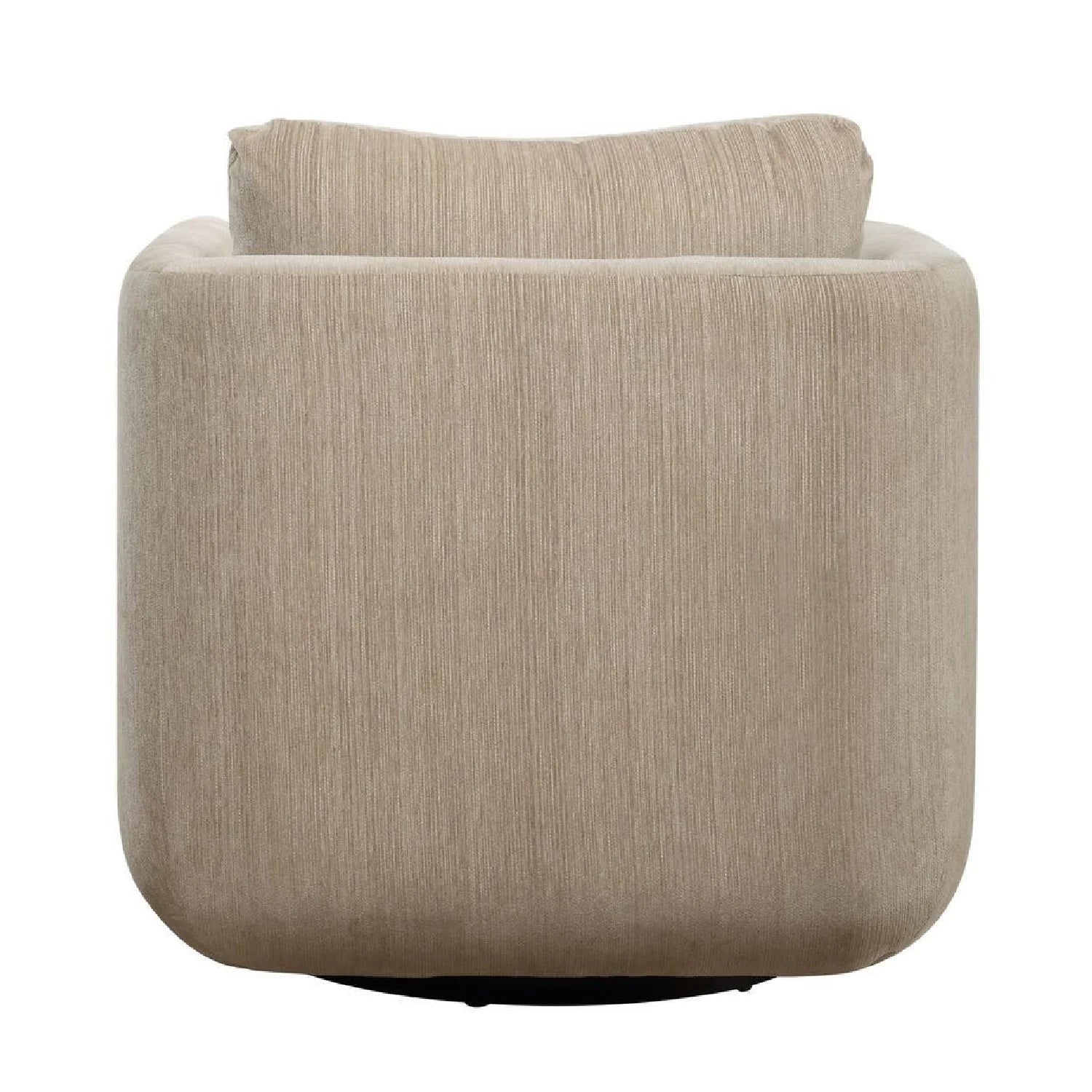 Luxury Chenille Rounded Swivel Accent Chair Modern Italian Style for Villa
