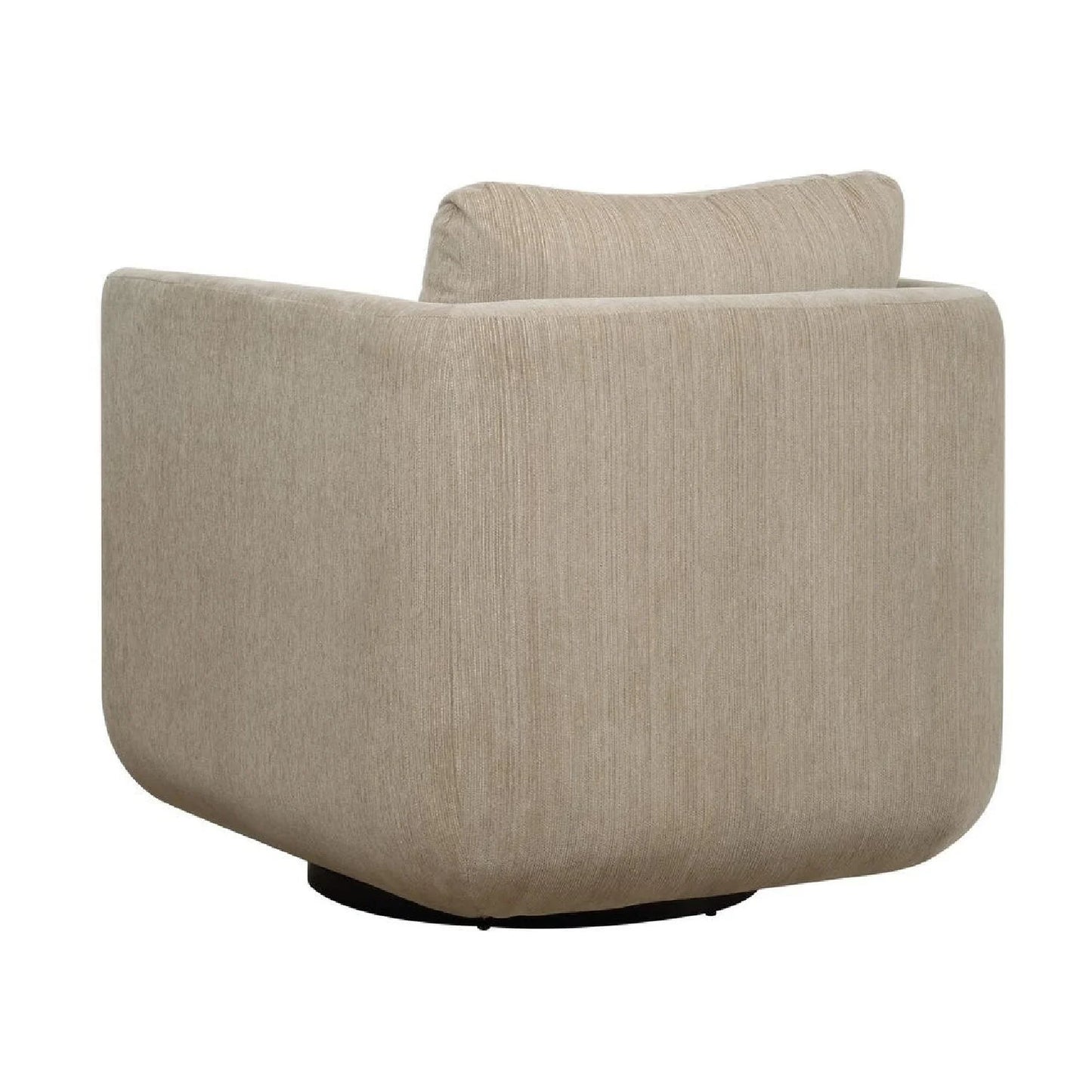 Luxury Chenille Rounded Swivel Accent Chair Modern Italian Style for Villa