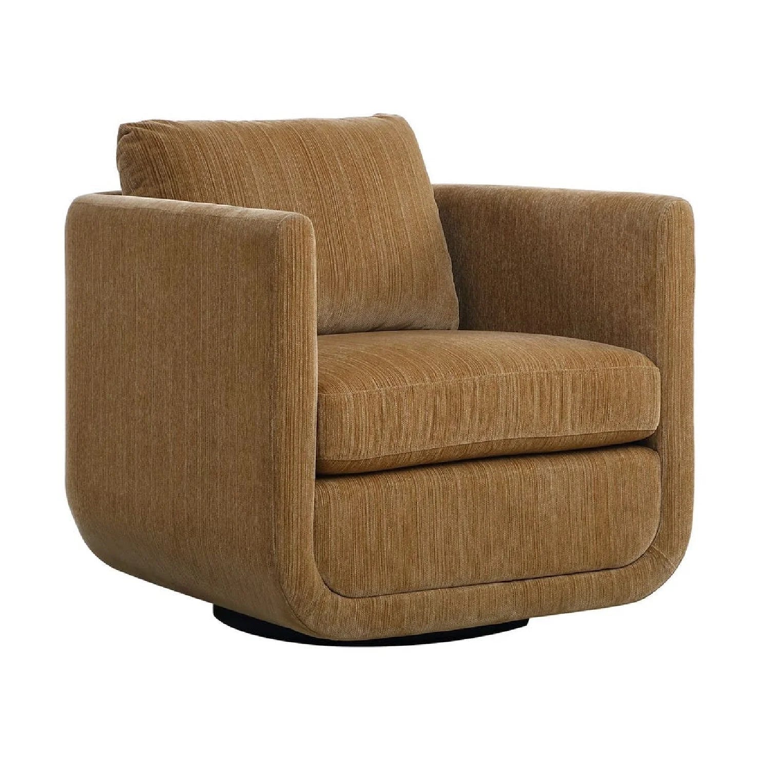 Luxury Chenille Rounded Swivel Accent Chair Modern Italian Style for Villa