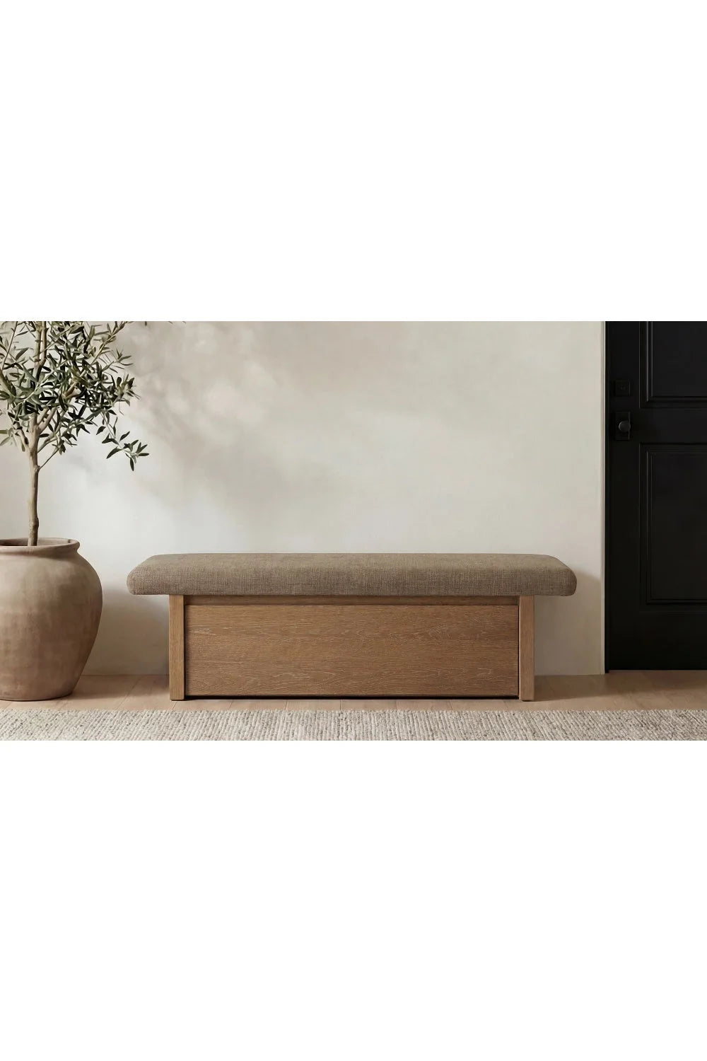 Luxury Chenille Storage Bench European Style for Villa