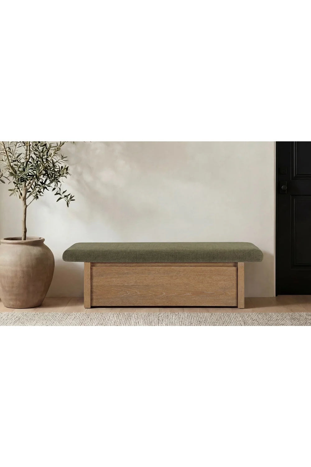 Luxury Chenille Storage Bench European Style for Villa