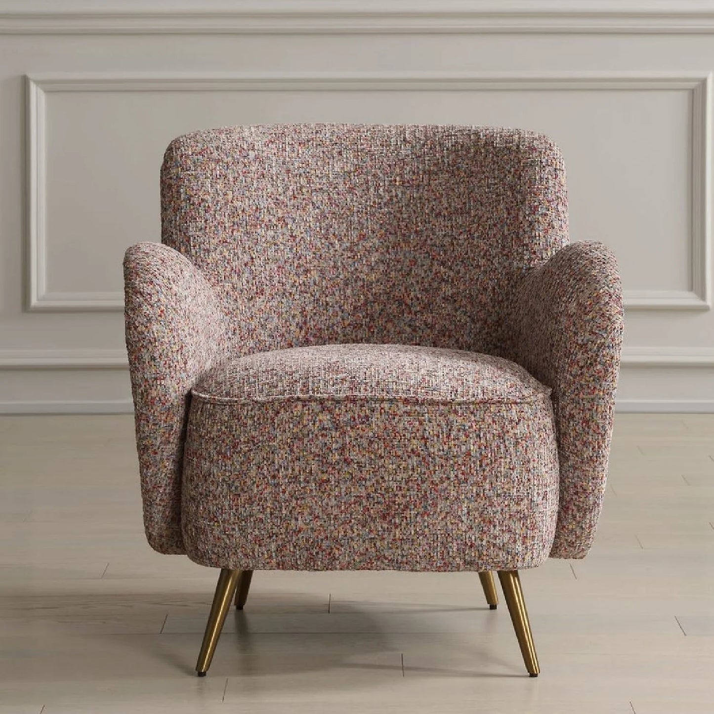 Luxury Chenille Velvet Accent Chair Modern European Style for Villa