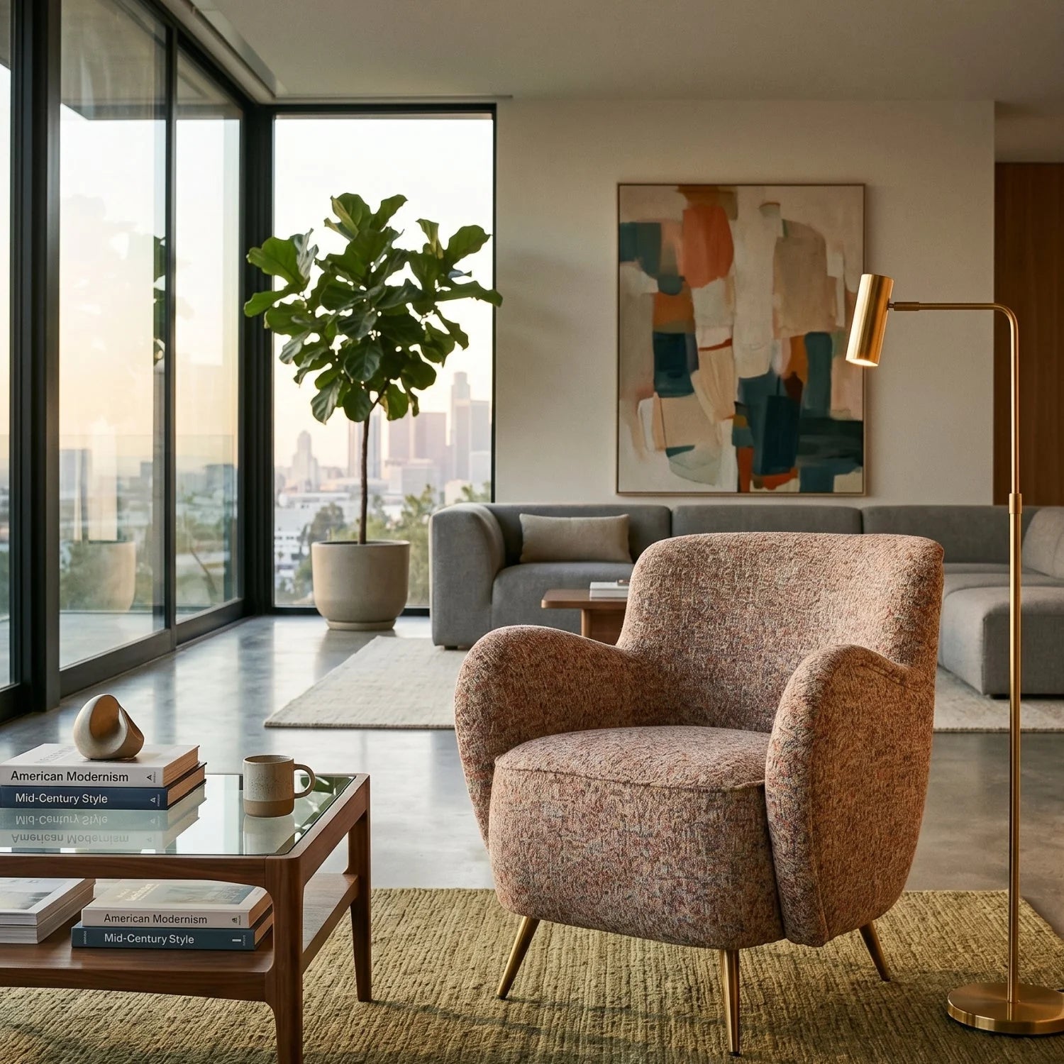 Luxury Chenille Velvet Accent Chair Modern European Style for Villa