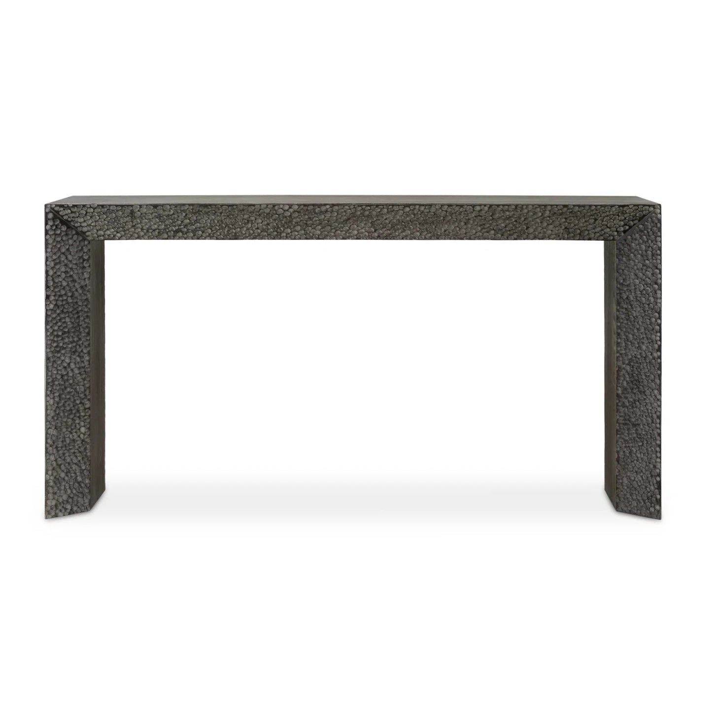 Luxury Chiseled Black Elm Console Table Modern Italian Style for Villa