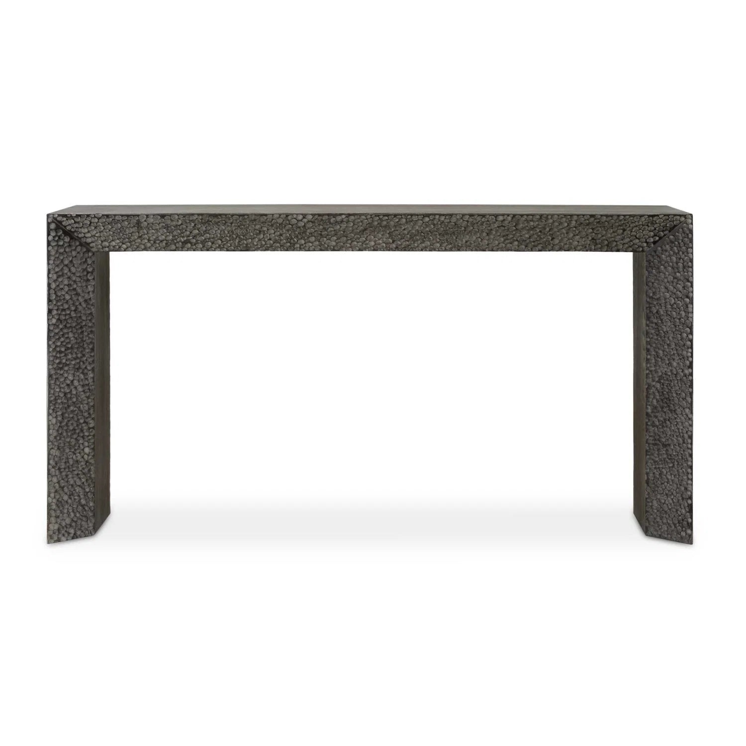 Luxury Chiseled Black Elm Console Table Modern Italian Style for Villa