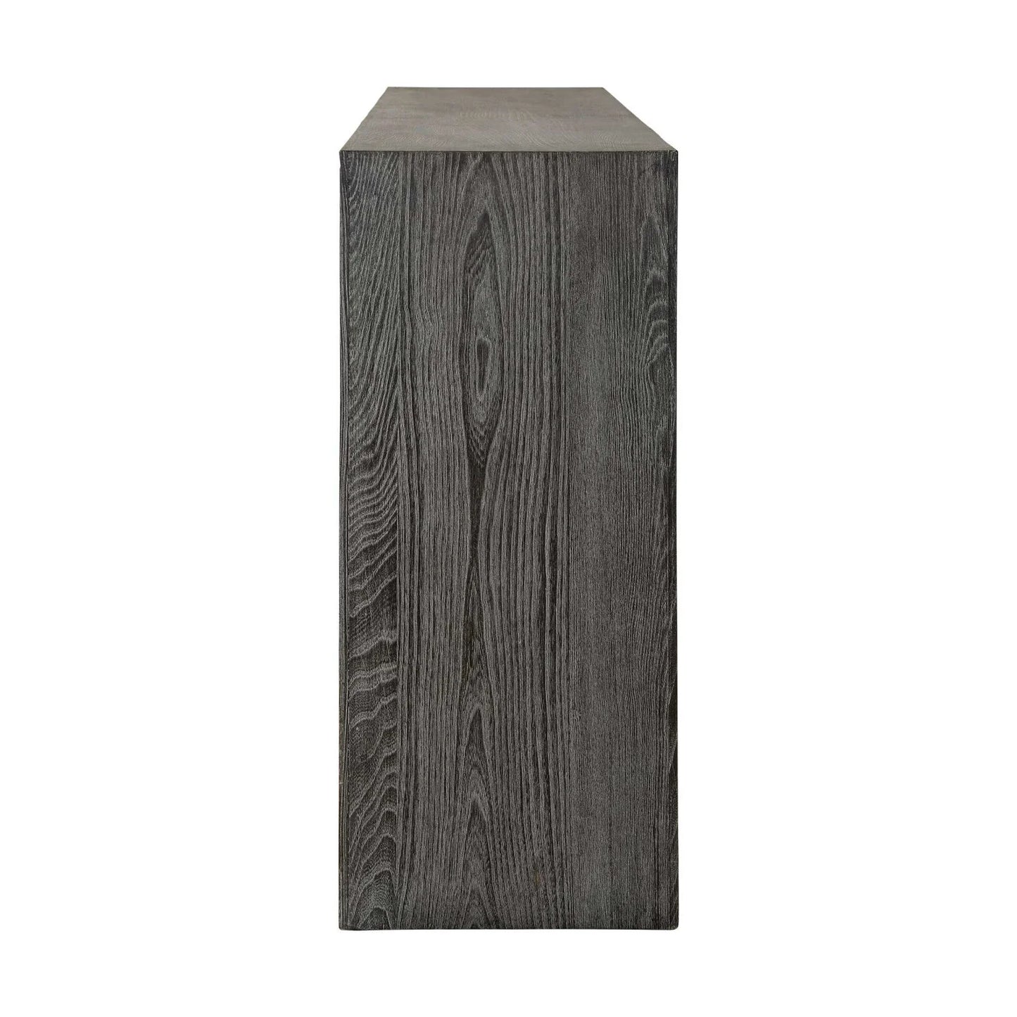 Luxury Chiseled Black Elm Console Table Modern Italian Style for Villa