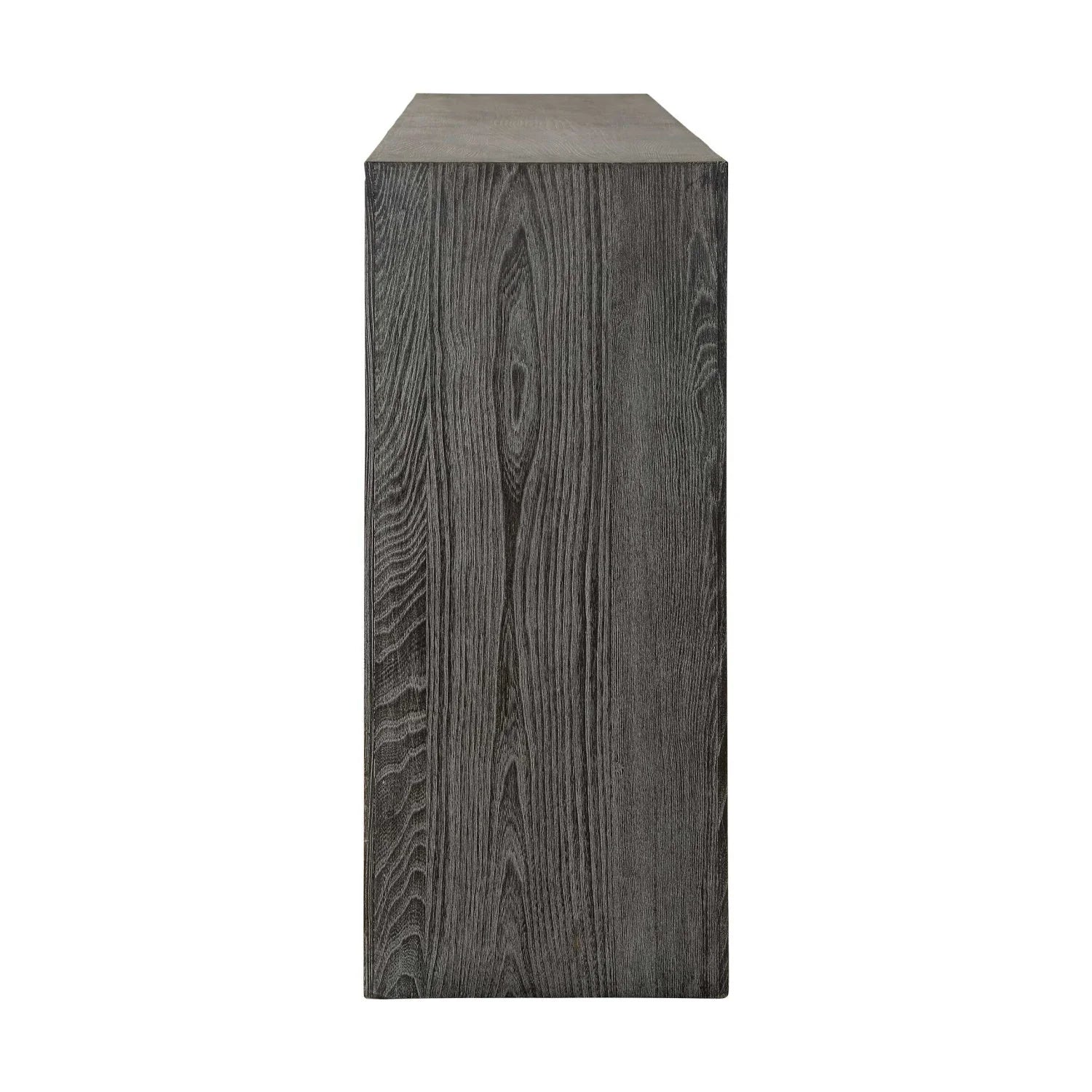 Luxury Chiseled Black Elm Console Table Modern Italian Style for Villa