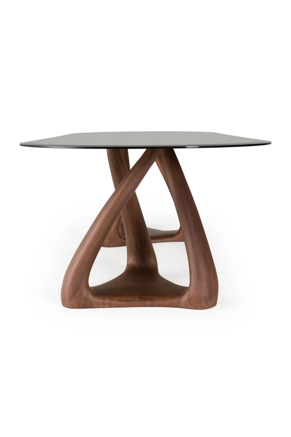 Luxury Christine Gray Glass Oval Dining Table Modern Italian Style for Villa