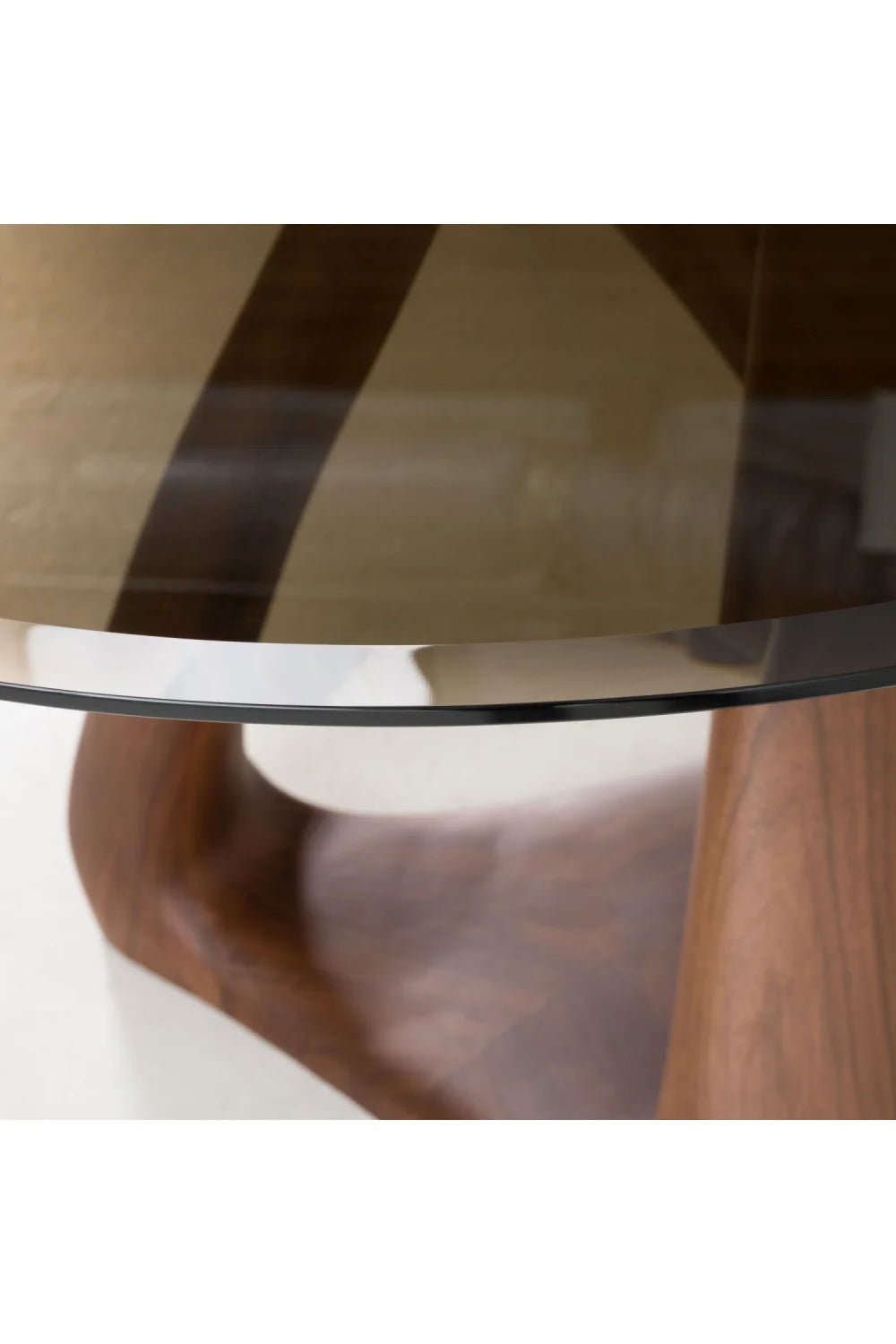Luxury Christine Gray Glass Oval Dining Table Modern Italian Style for Villa
