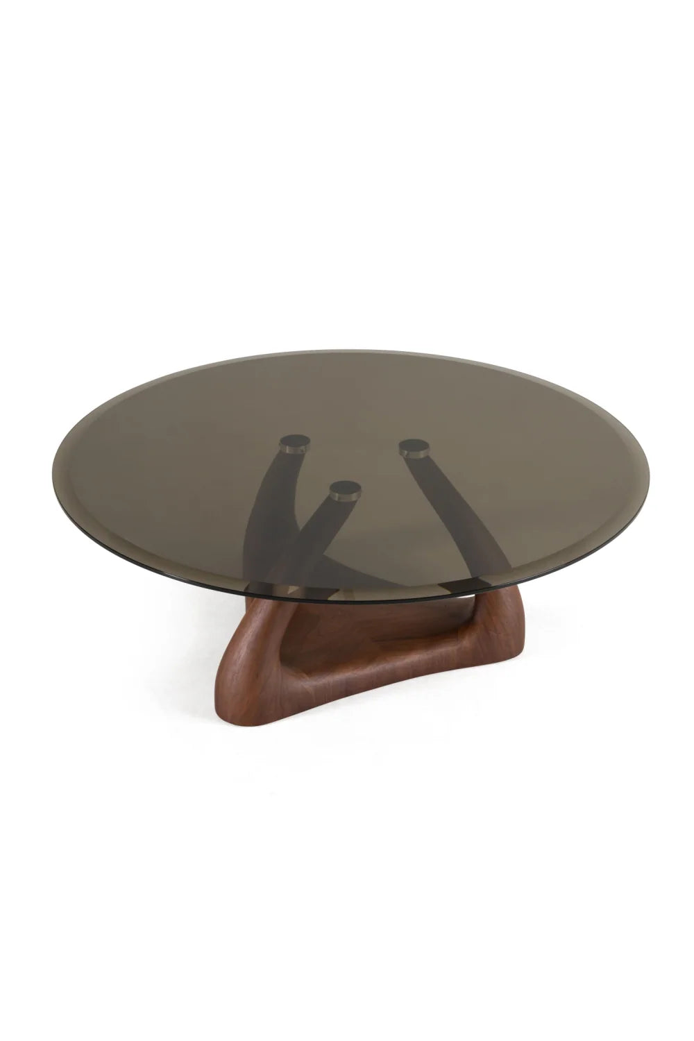 Luxury Christine Round Glass Coffee Table Modern Italian Style for Villa