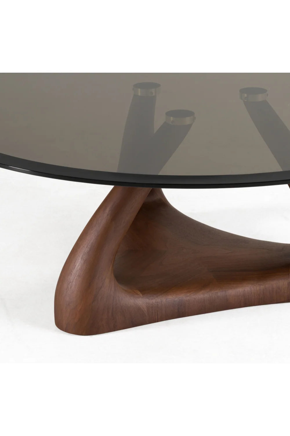 Luxury Christine Round Glass Coffee Table Modern Italian Style for Villa