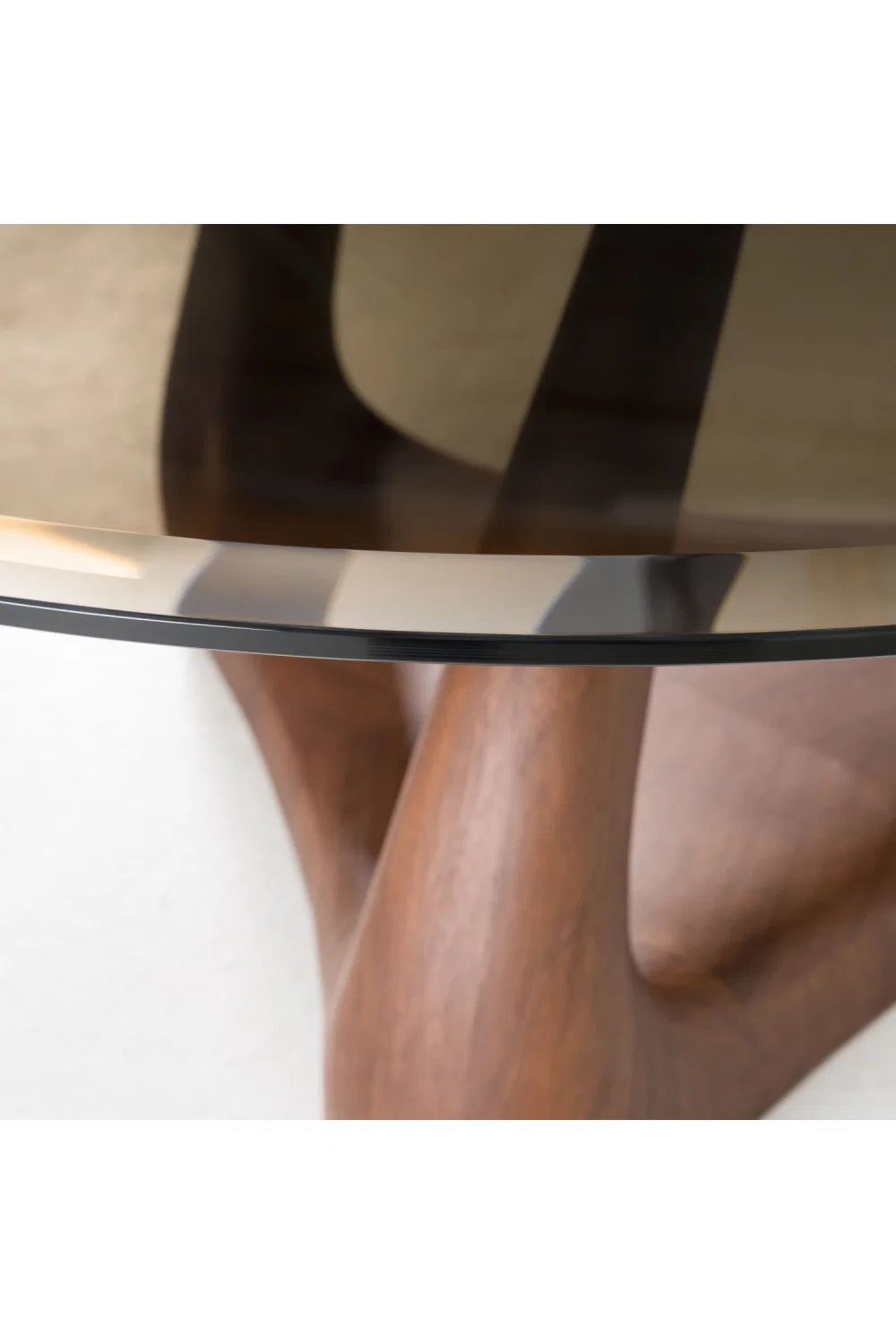Luxury Christine Round Glass Coffee Table Modern Italian Style for Villa