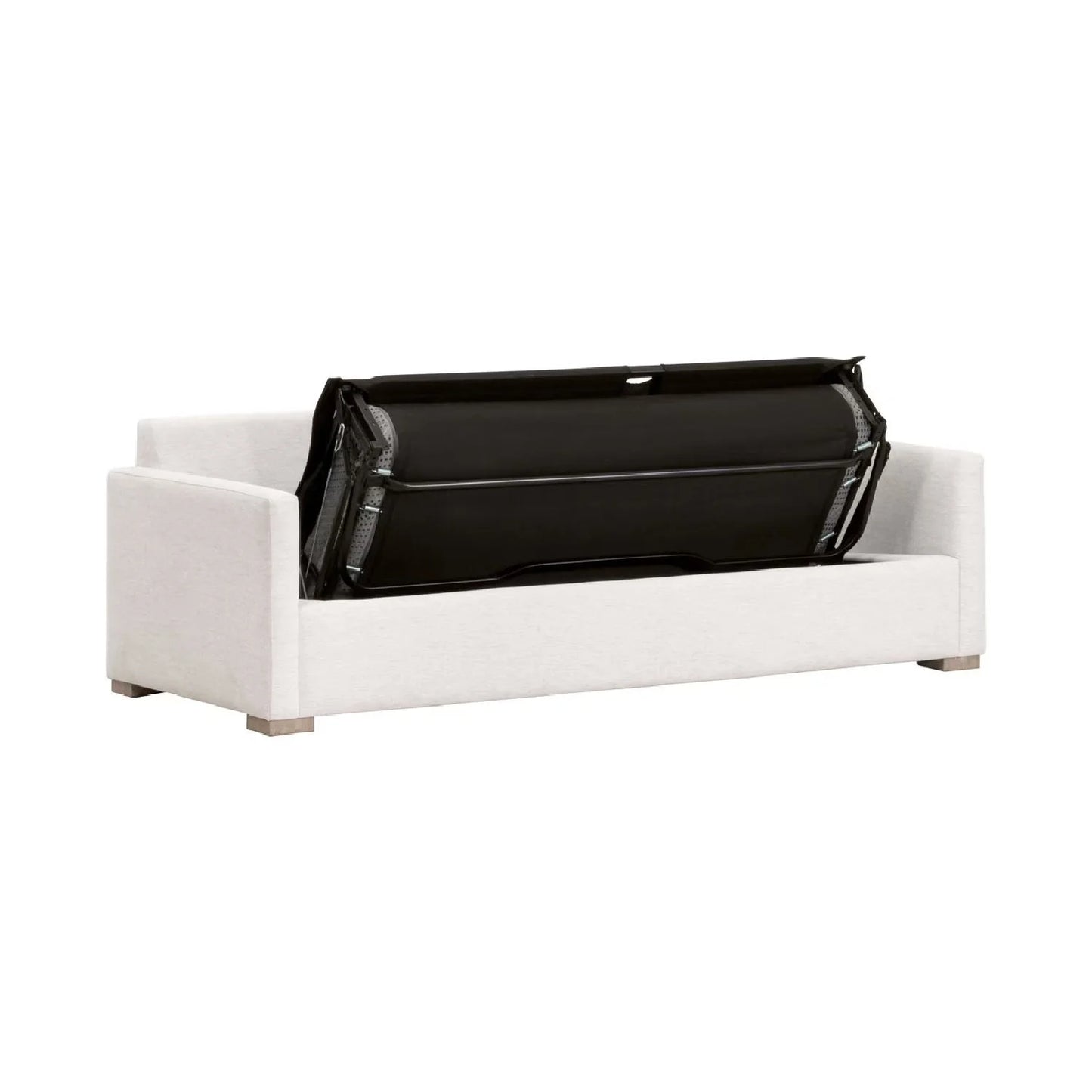 Luxury Clara Gray Fabric Queen Sleeper Sofa Modern Italian Style for Villa