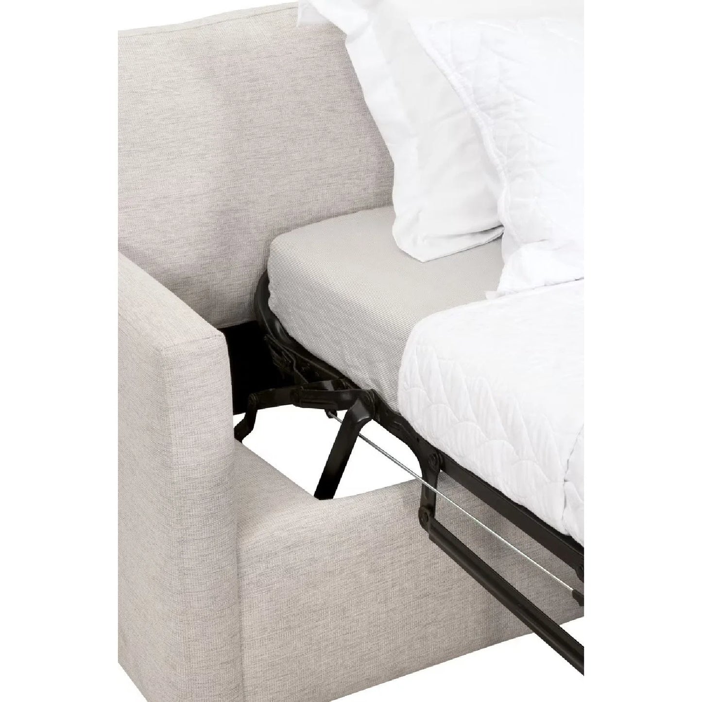 Luxury Clara Gray Fabric Queen Sleeper Sofa Modern Italian Style for Villa