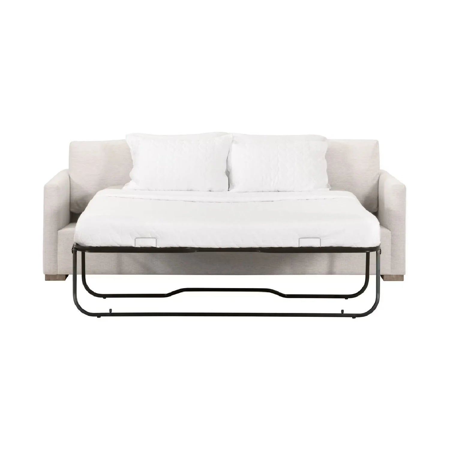 Luxury Clara Gray Fabric Queen Sleeper Sofa Modern Italian Style for Villa