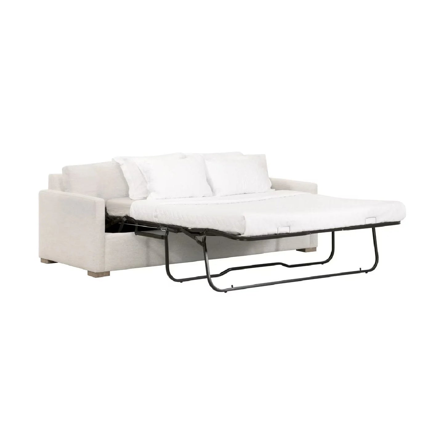 Luxury Clara Gray Fabric Queen Sleeper Sofa Modern Italian Style for Villa