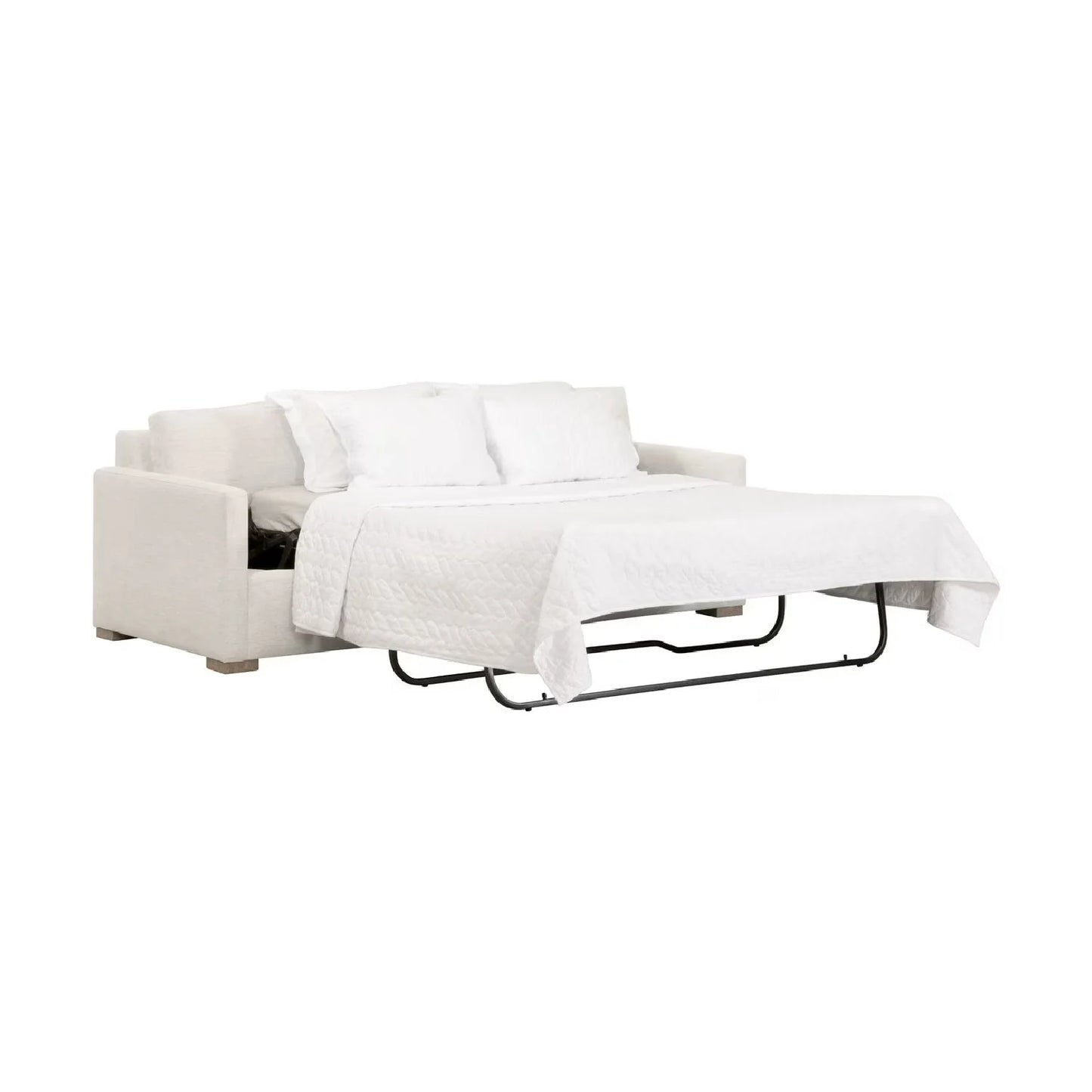 Luxury Clara Gray Fabric Queen Sleeper Sofa Modern Italian Style for Villa