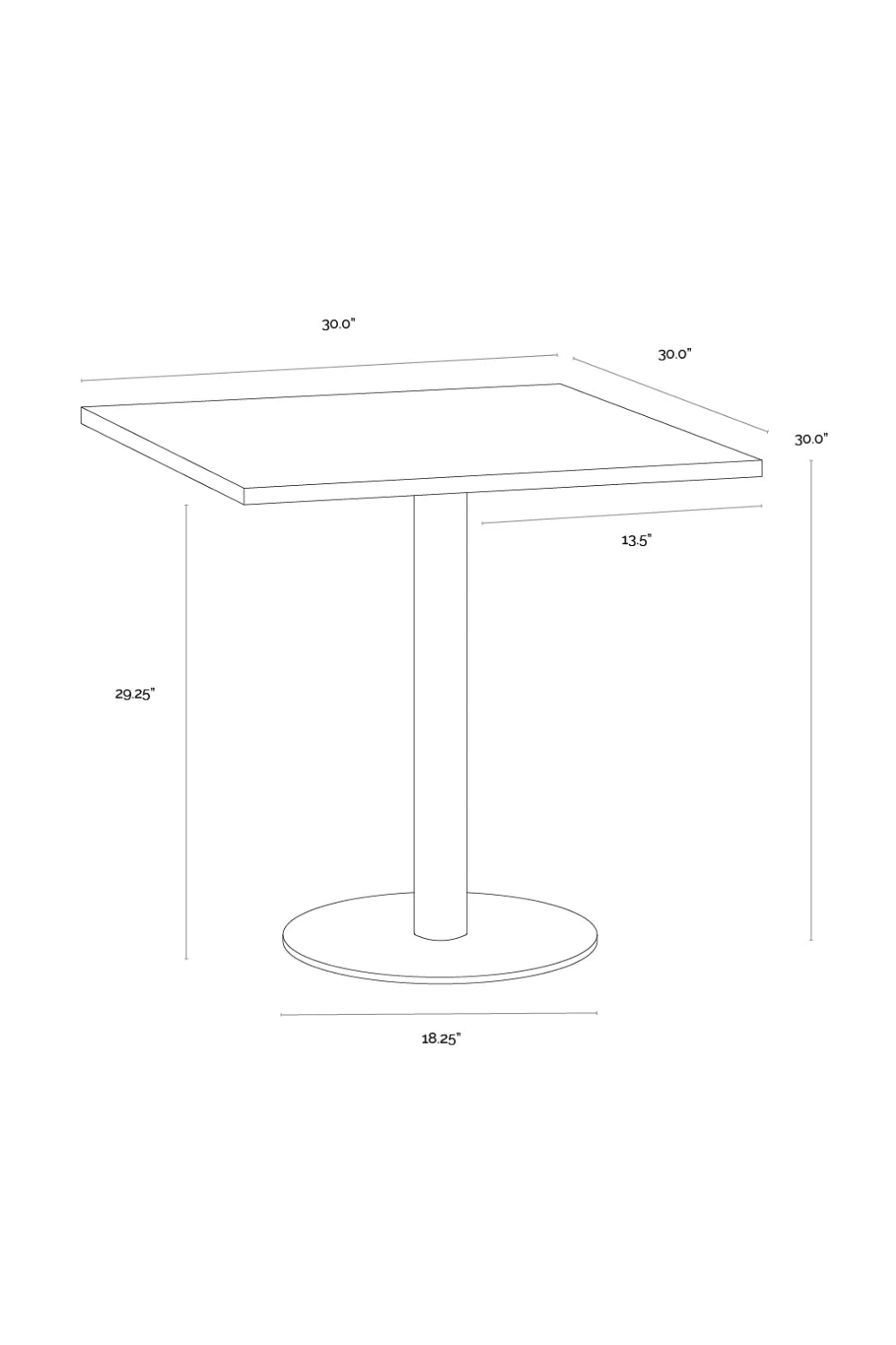 Luxury Claudia Square Marble Bistro Table Modern Italian Style for Villa