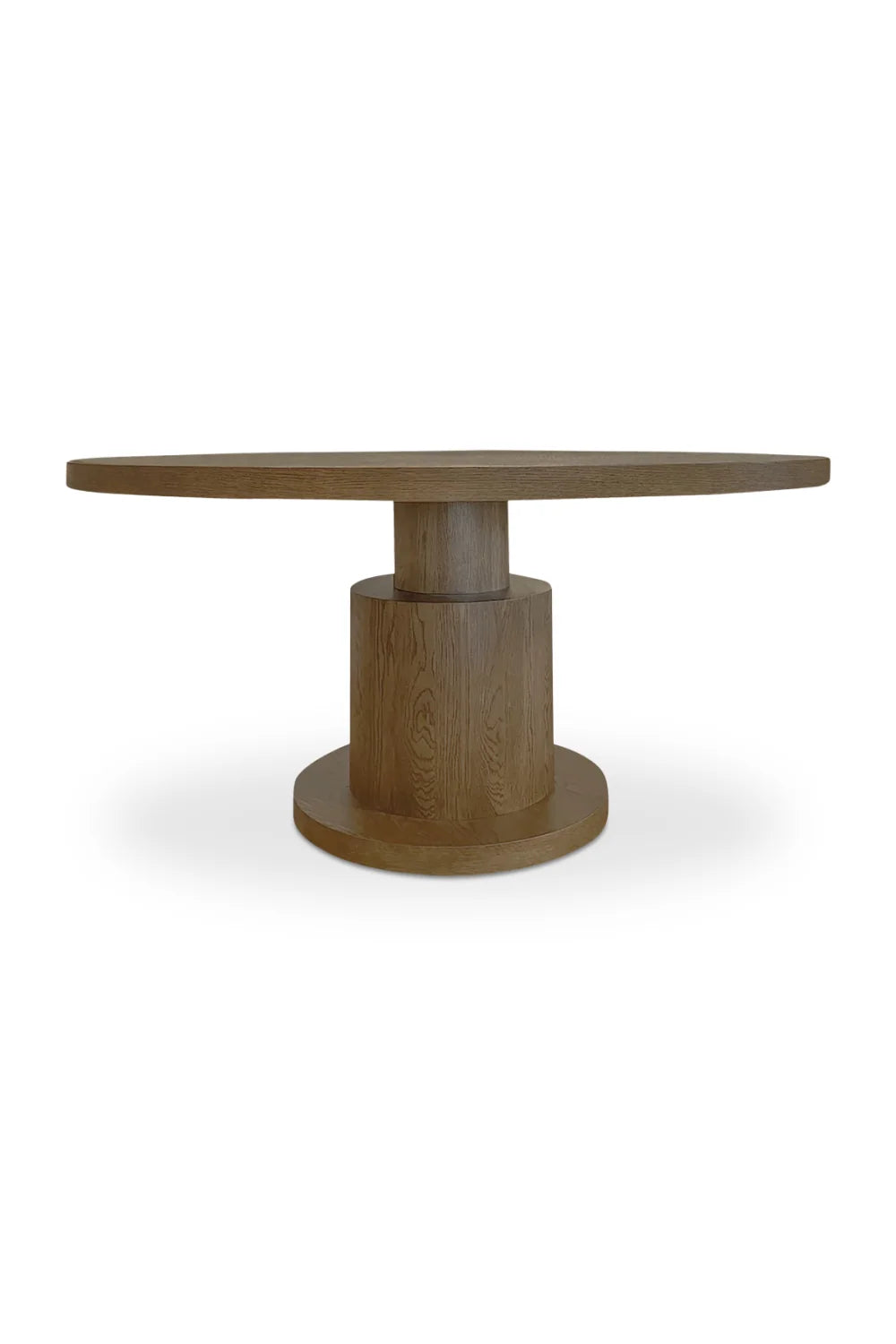 Luxury Clayton Round Oak Dining Table Modern Italian Style for Villa