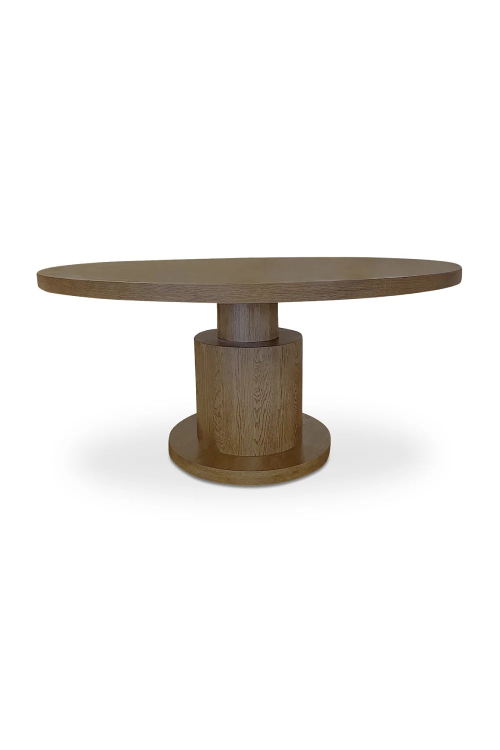 Luxury Clayton Round Oak Dining Table Modern Italian Style for Villa