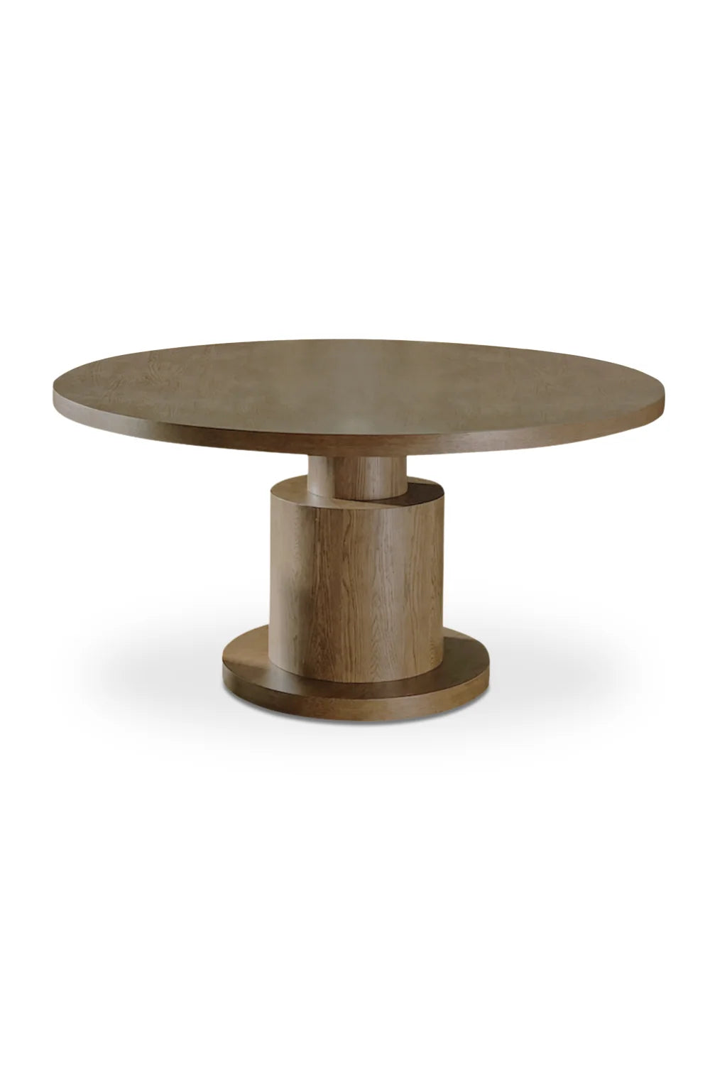 Luxury Clayton Round Oak Dining Table Modern Italian Style for Villa