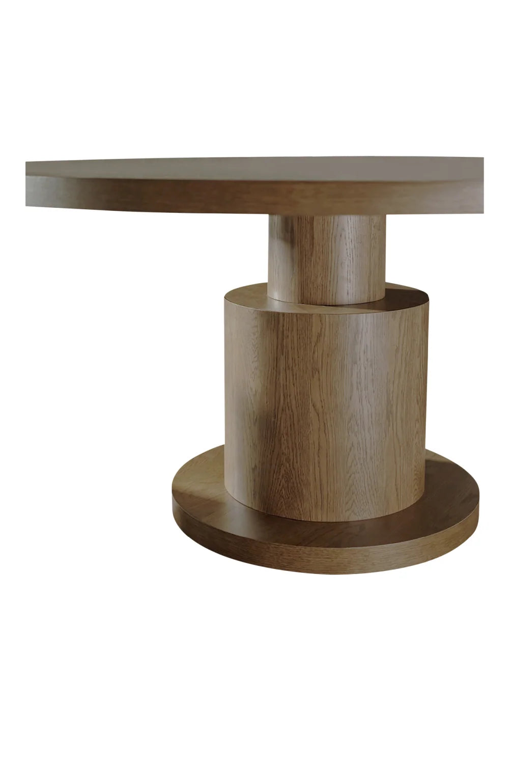 Luxury Clayton Round Oak Dining Table Modern Italian Style for Villa