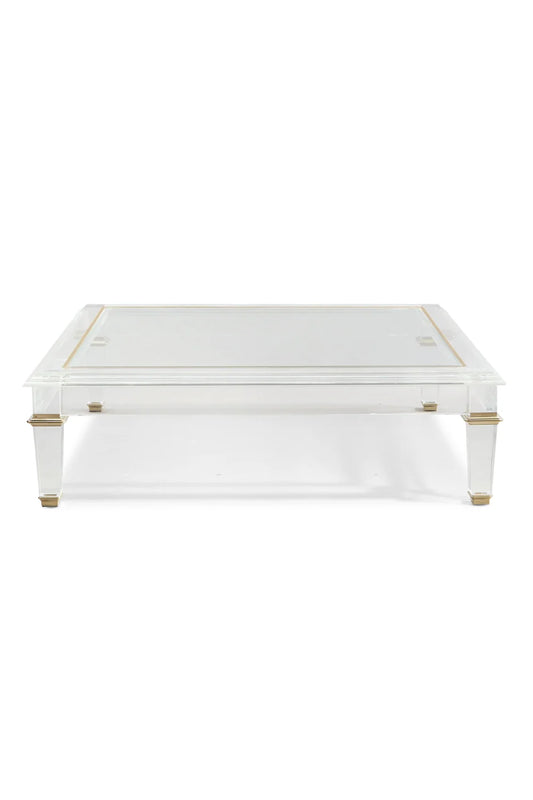 Luxury Clear Acrylic Cocktail Table Modern Italian Style for Villa