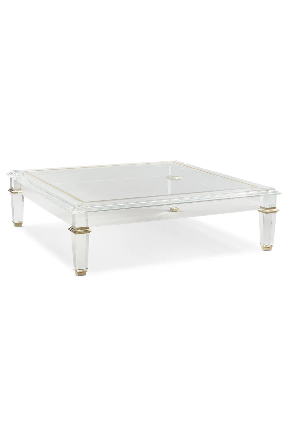 Luxury Clear Acrylic Cocktail Table Modern Italian Style for Villa