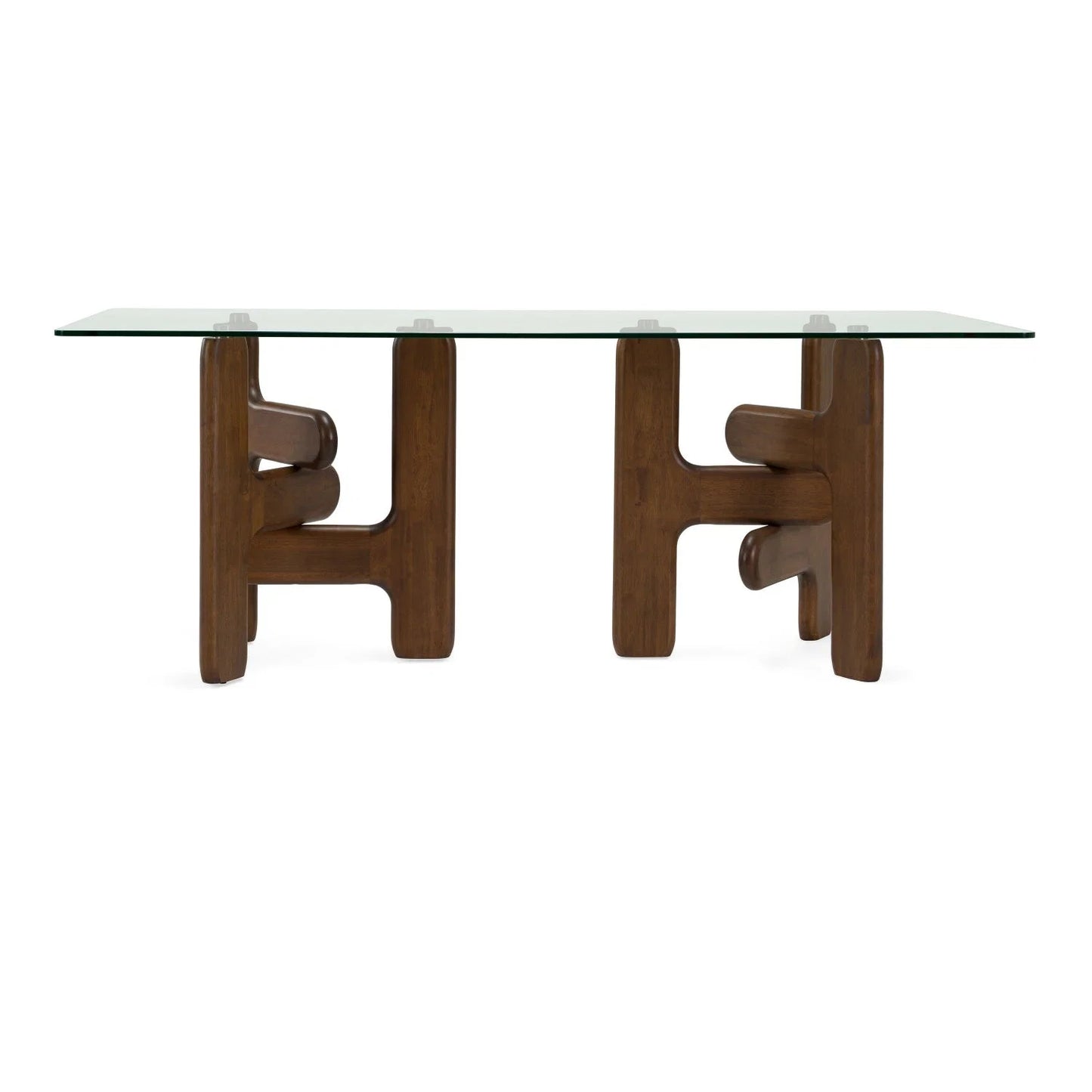 Luxury Clear Glass Dining Table Modern Italian Style for Villa
