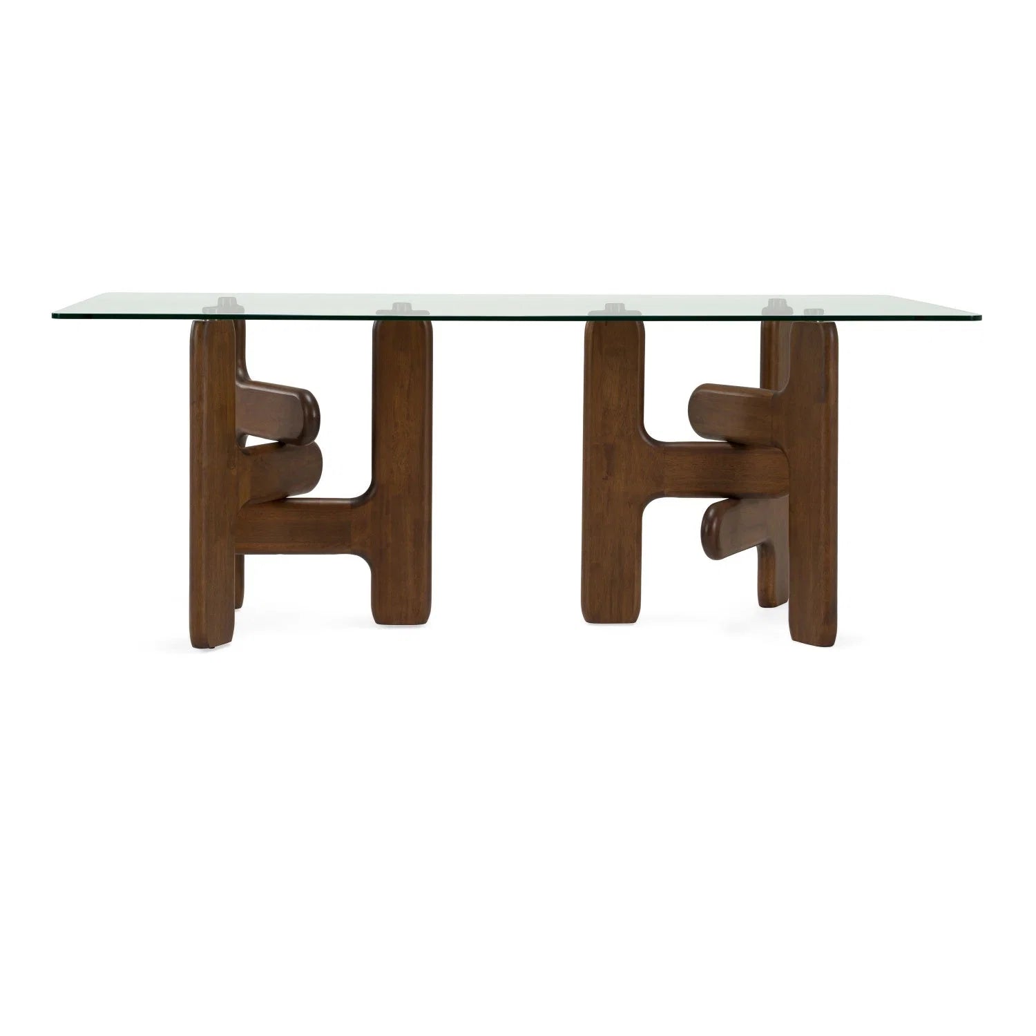 Luxury Clear Glass Dining Table Modern Italian Style for Villa