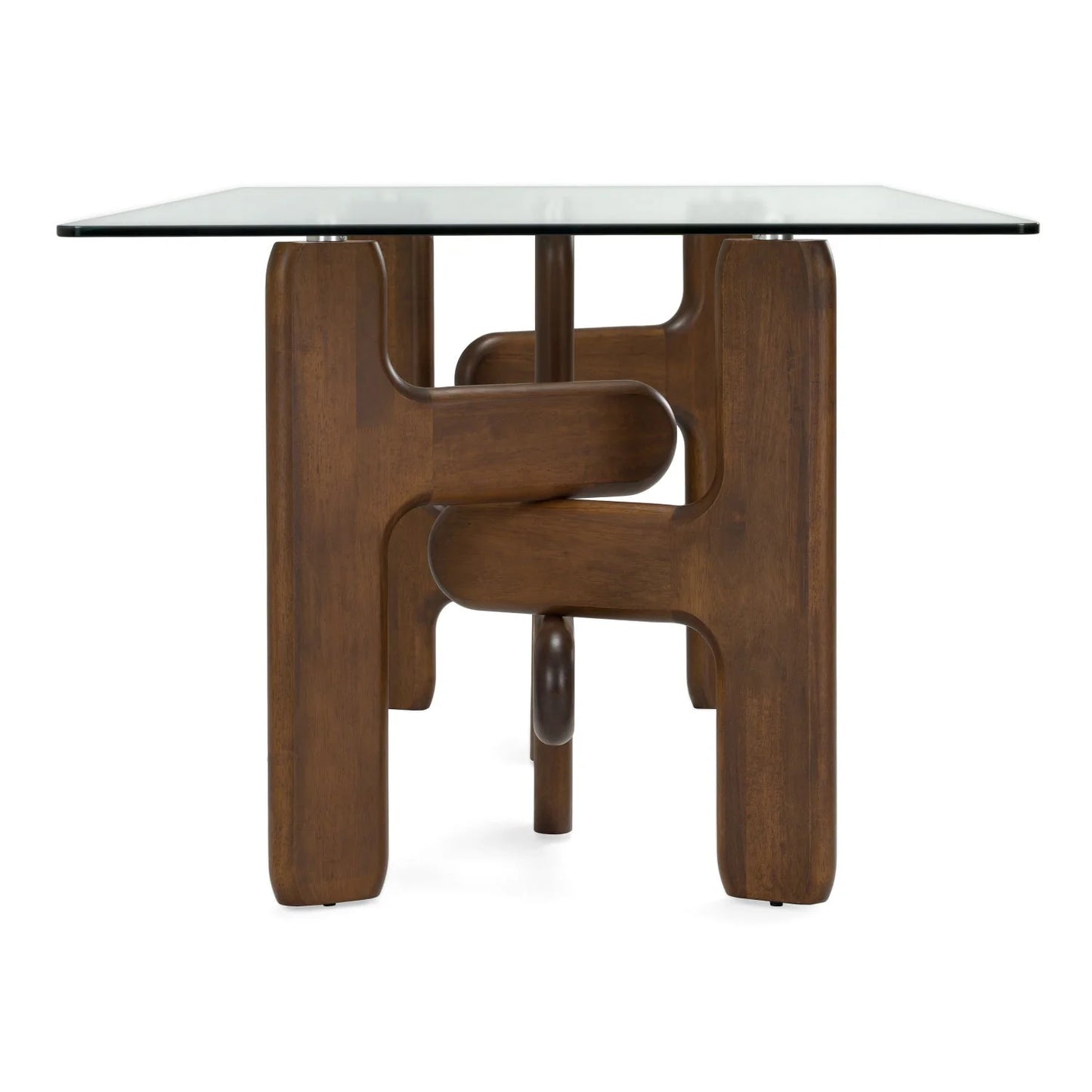 Luxury Clear Glass Dining Table Modern Italian Style for Villa