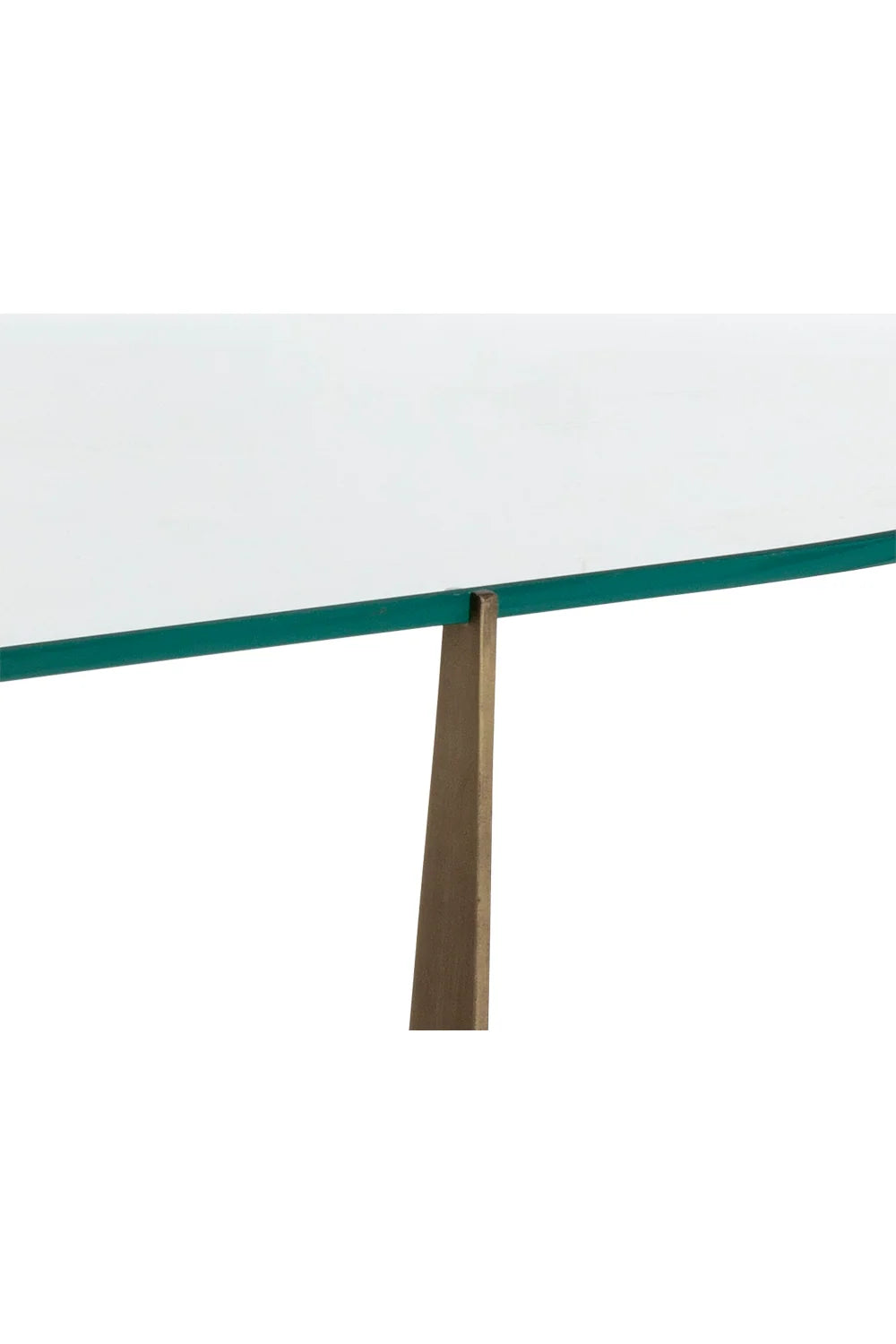 Luxury Clear Glass Oval Coffee Table Modern Italian Style for Villa