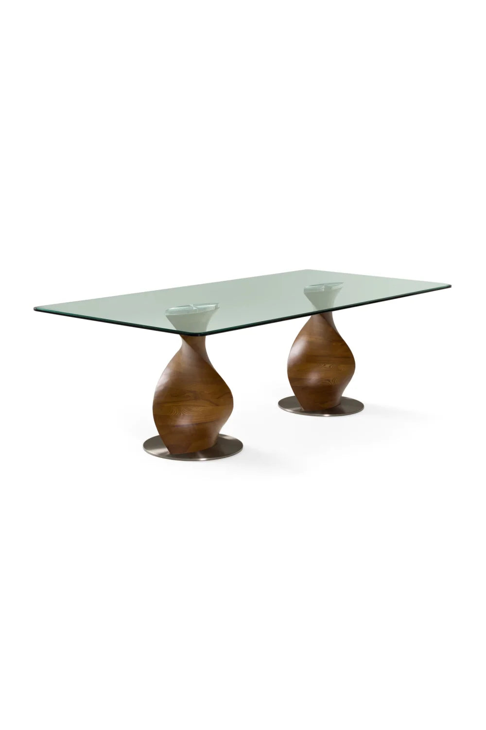 Luxury Cleveland Twisted Wood Base Dining Table Modern Italian Style for Villa
