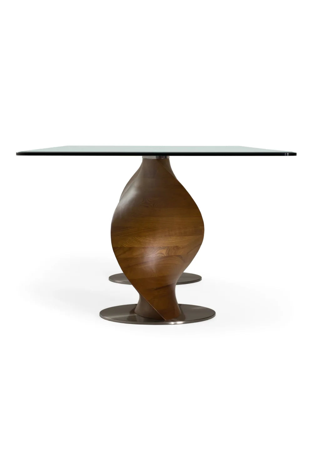 Luxury Cleveland Twisted Wood Base Dining Table Modern Italian Style for Villa