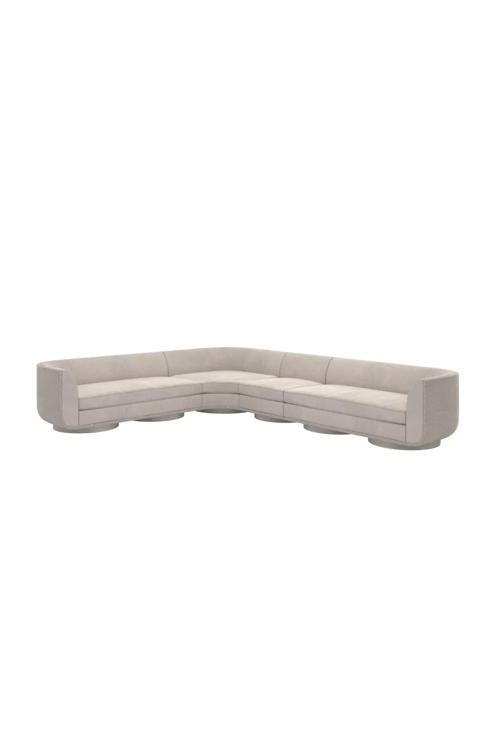 Luxury Clipper Velvet Sectional Sofa Modern Italian Style for Villa