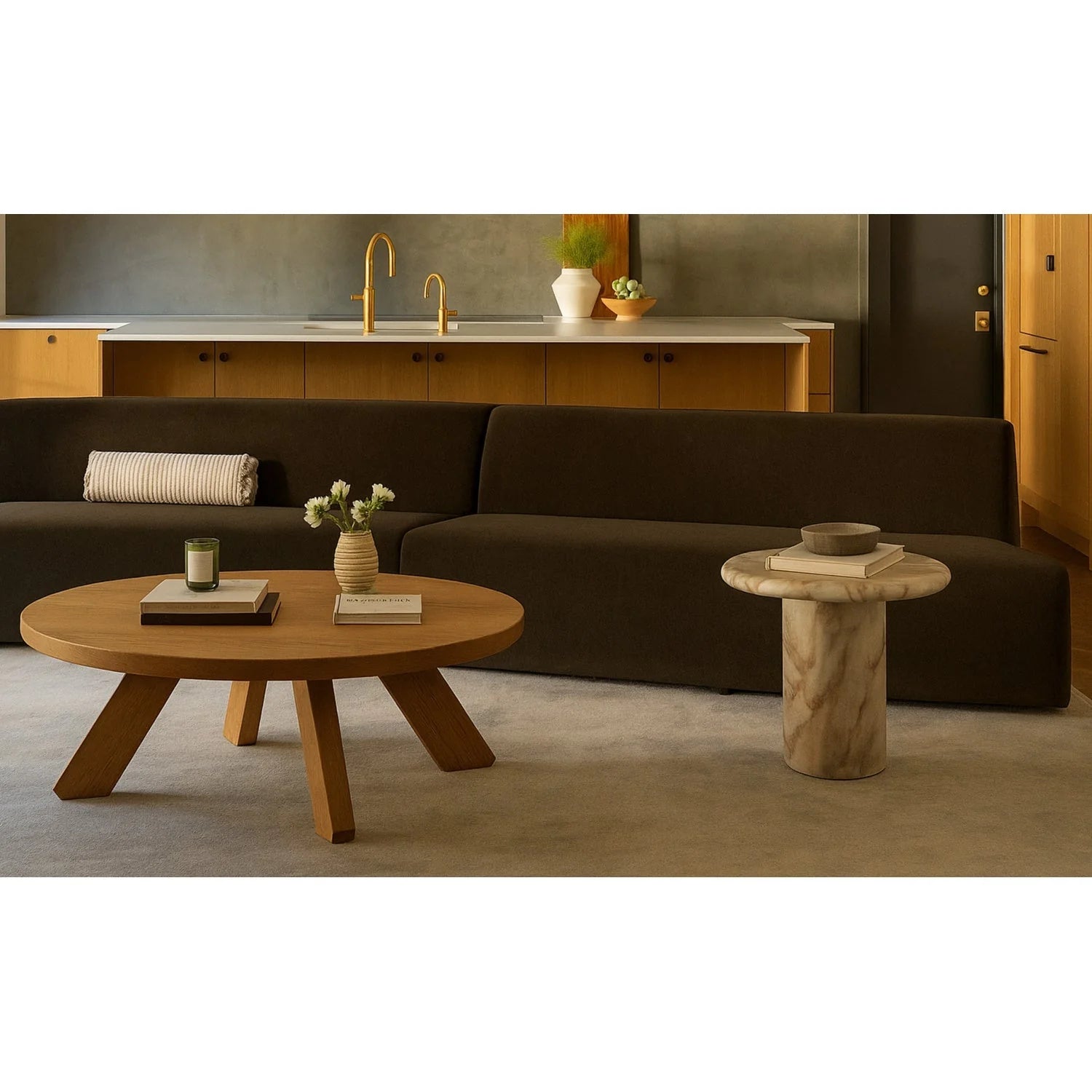 Luxury Concave Modular Sofa Modern Italian Style for Villa