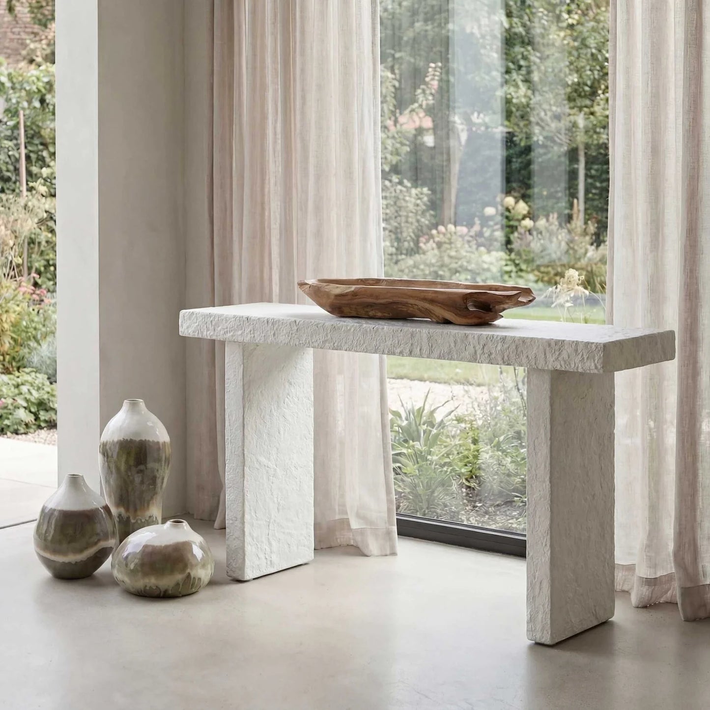 Luxury Concrete Console Table Modern Italian Style for Villa