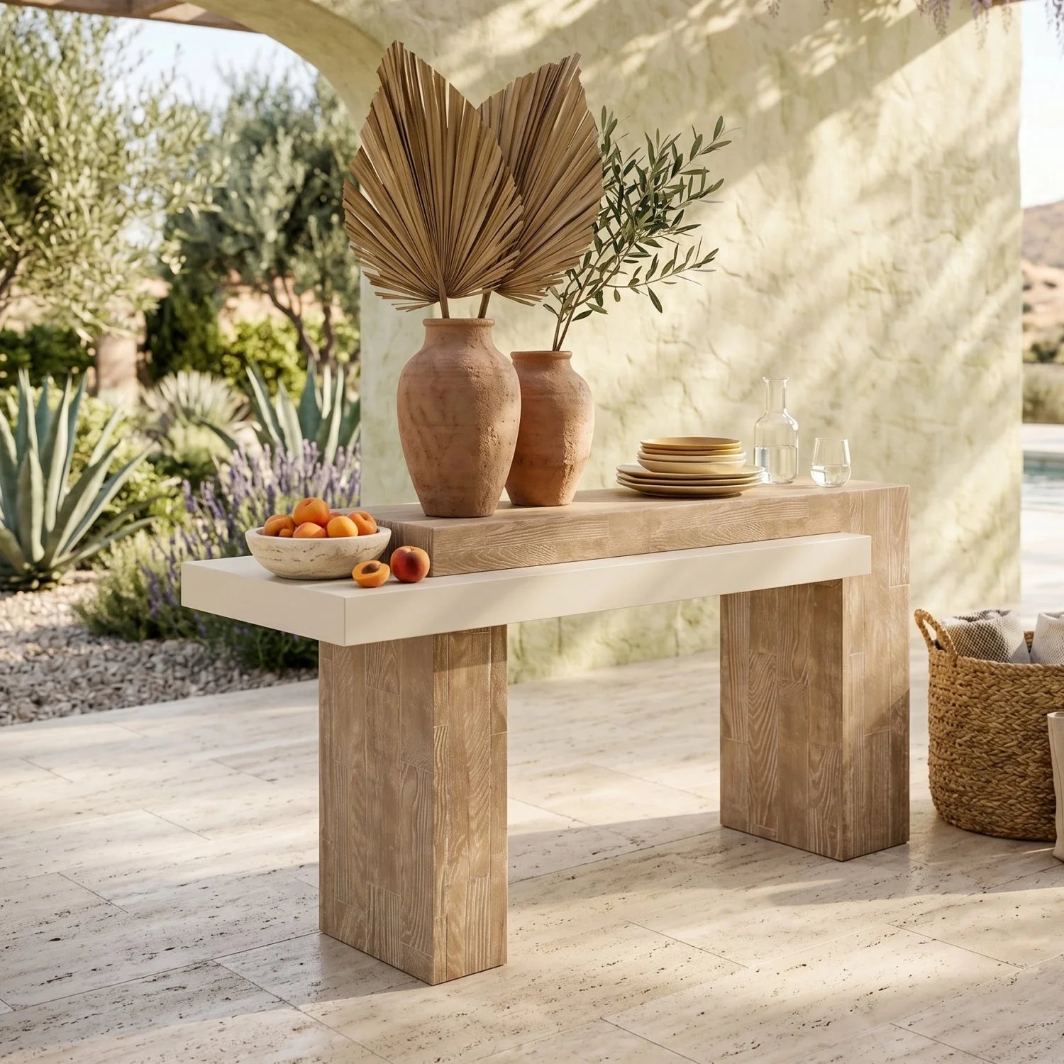 Luxury Concrete Console Table Modern Italian Style for Villa