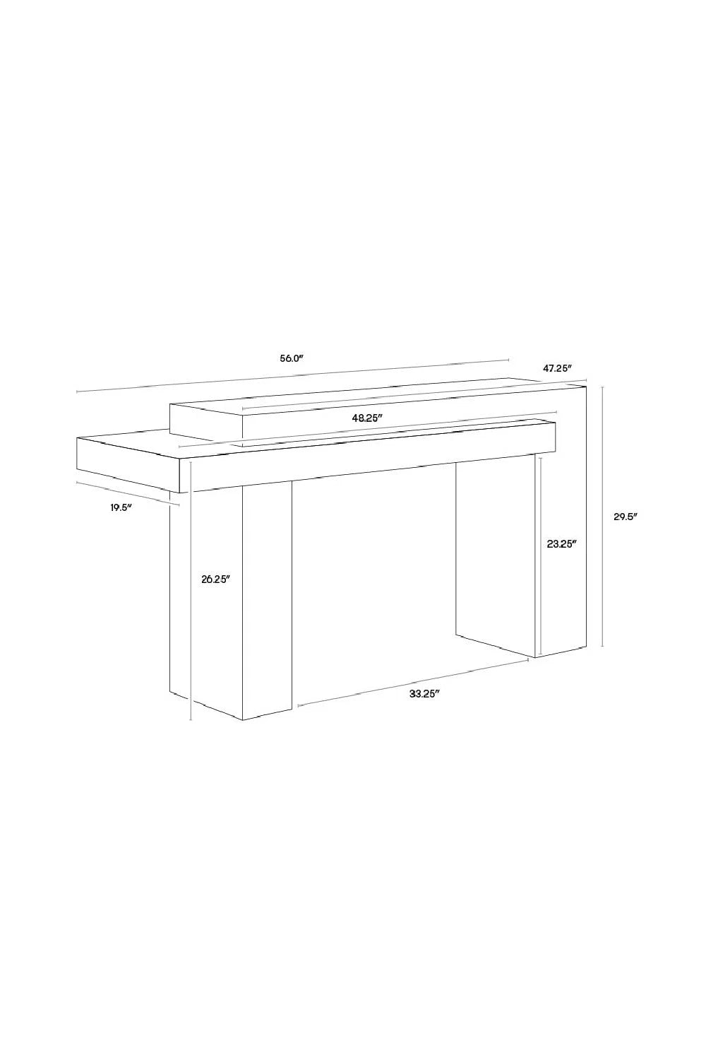 Luxury Concrete Console Table Modern Italian Style for Villa