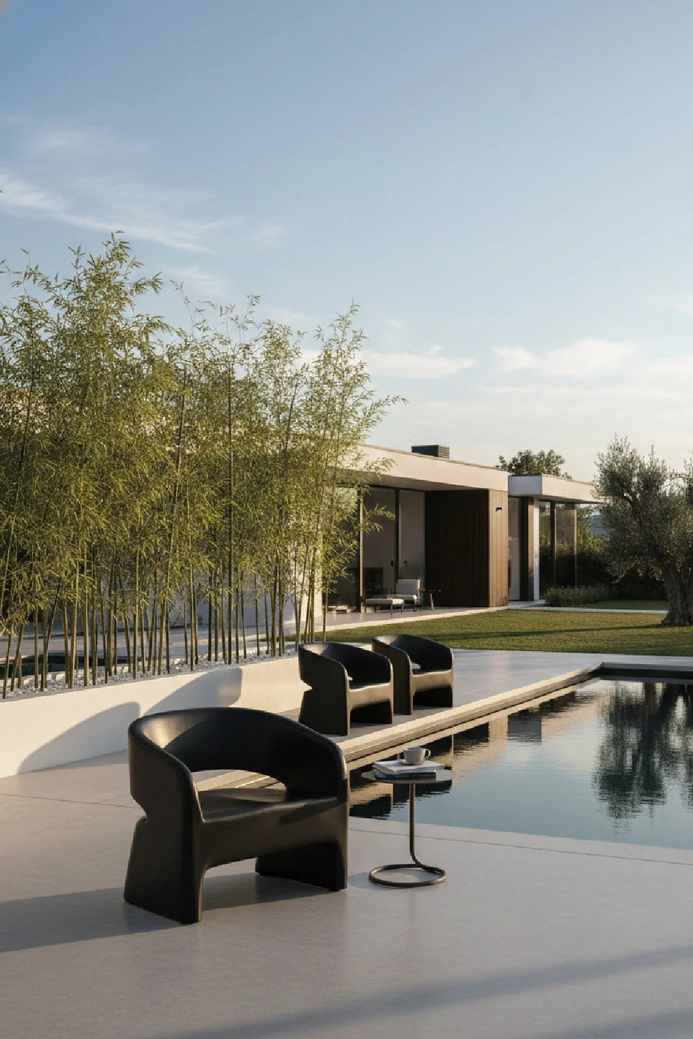 Luxury Concrete Lounge Chair Modern Italian Style for Villa