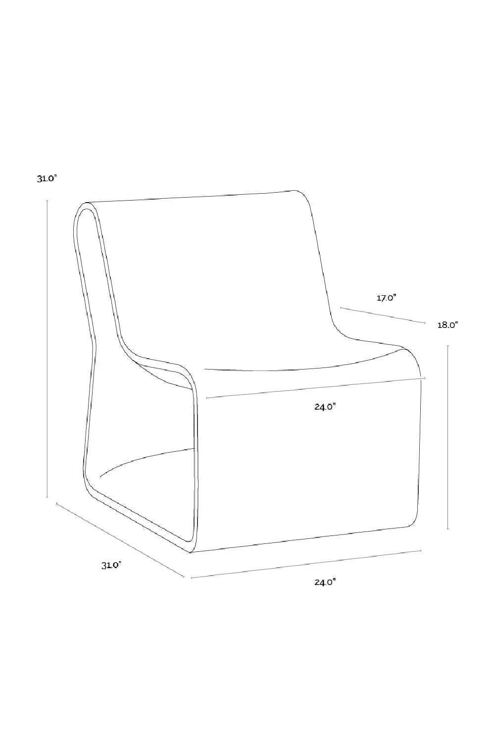 Luxury Concrete Minimalist Lounge Chair European Style for Villa