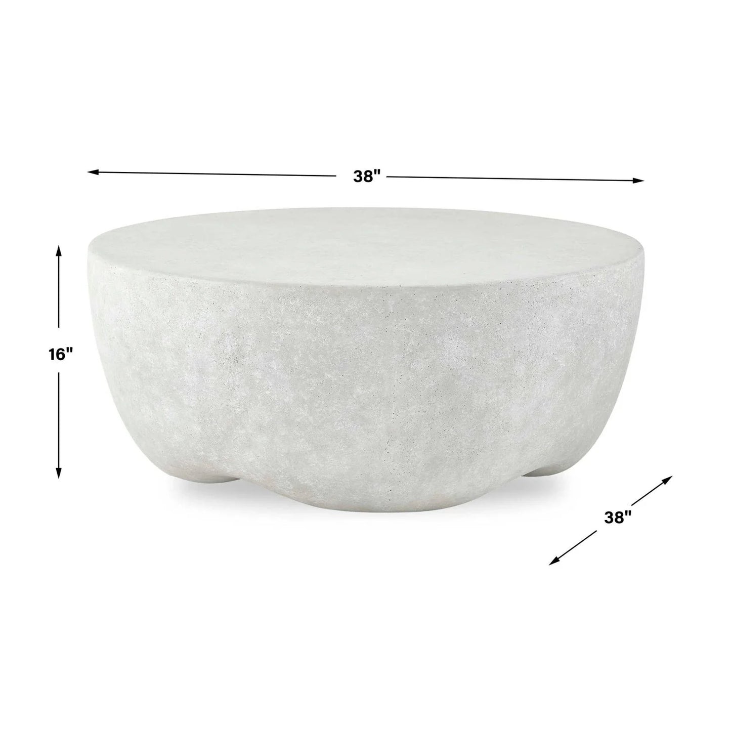Luxury Concrete Round Coffee Table Modern Italian Style for Villa