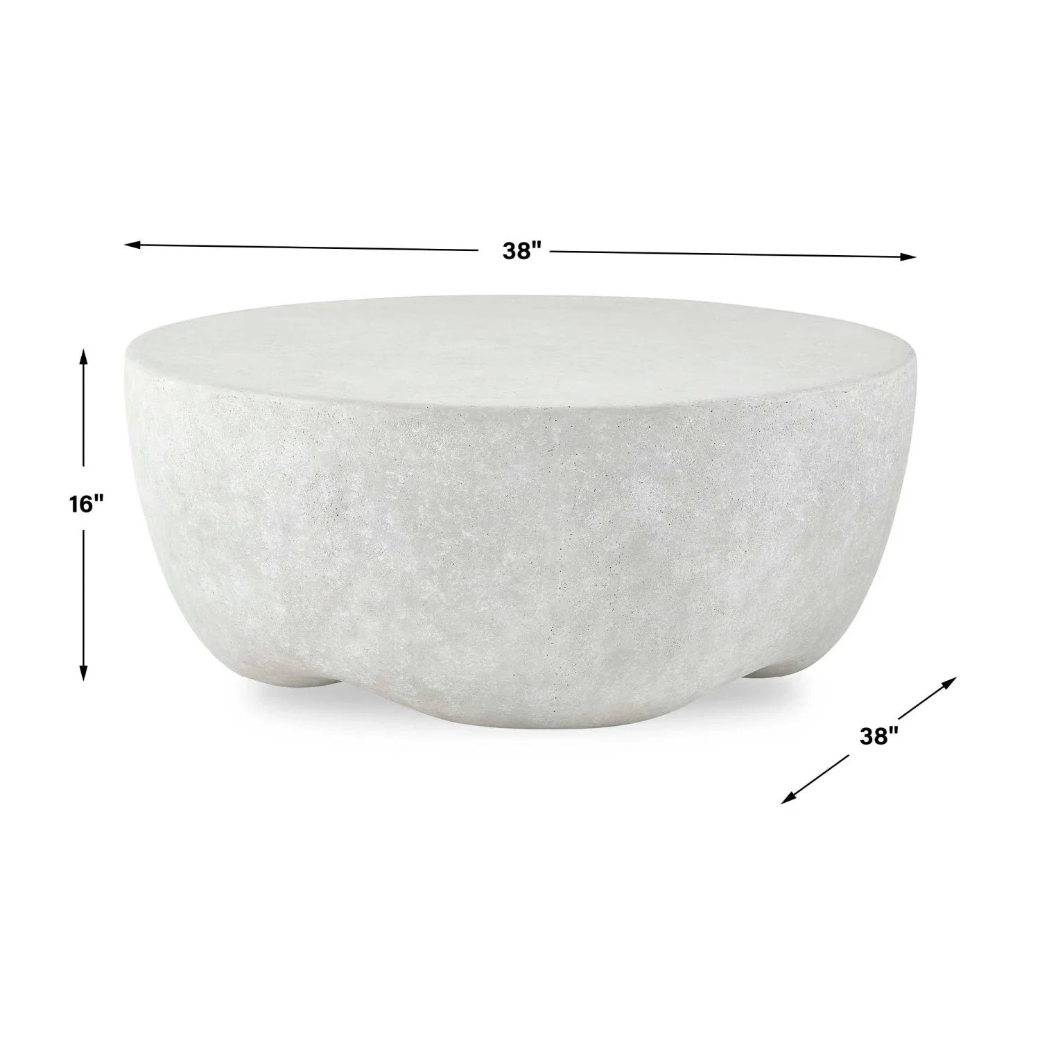 Luxury Concrete Round Coffee Table Modern Italian Style for Villa