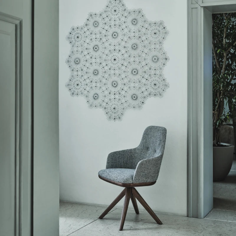 Luxury Connie Swivel Dining Chair Modern Italian Style for Villa